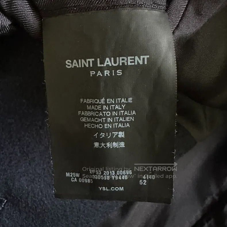 Saint Laurent Paris Saint Laurent Paris Navy Anchor Double Breasted Coat Jacke Size US L / EU 52-54 / 3 - 7 Thumbnail