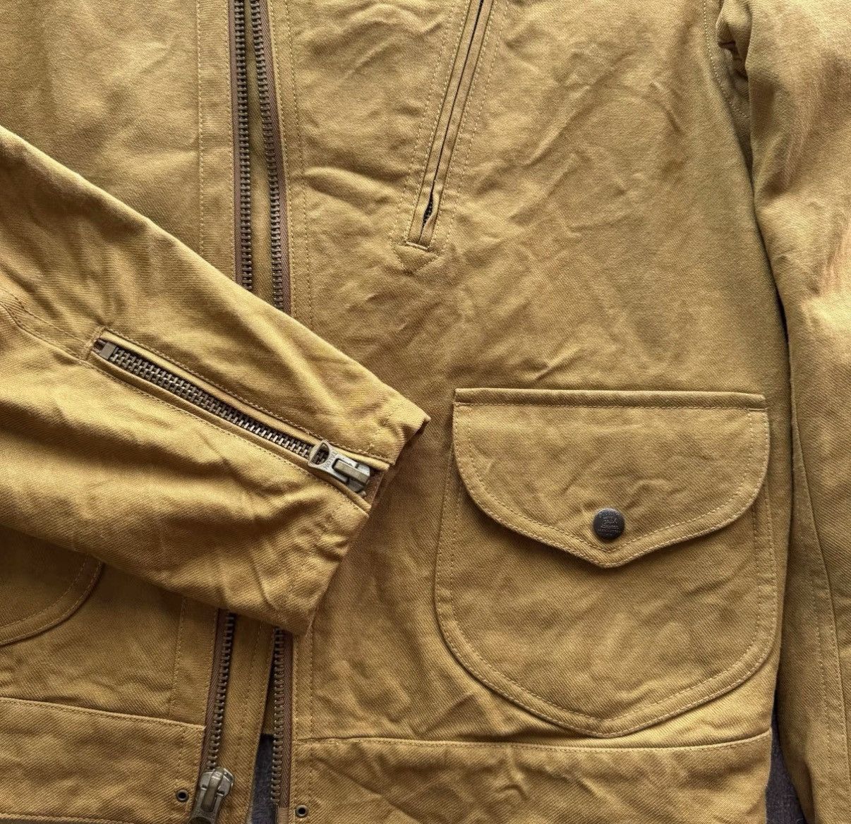 RRL Ralph Lauren RRL Ralph Lauren Double RL Asymmetrical Zip Moto Jacket K22 Size US S / EU 44-46 / 1 - 6 Thumbnail
