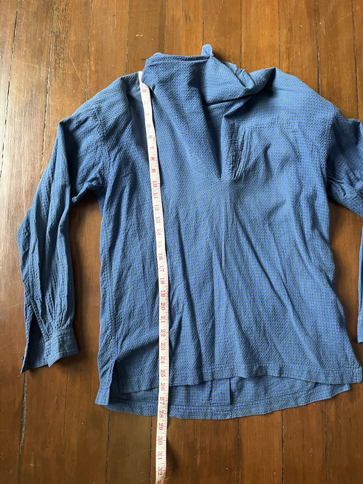 Issey Miyake Issey Miyake Seersucker Pattern Neck Shirt Size US S / EU 44-46 / 1 - 10 Thumbnail