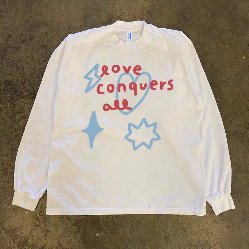 Vintage White washed vintage star print long-sleeved t-shirt Size US M / EU 48-50 / 2 - 1 Thumbnail
