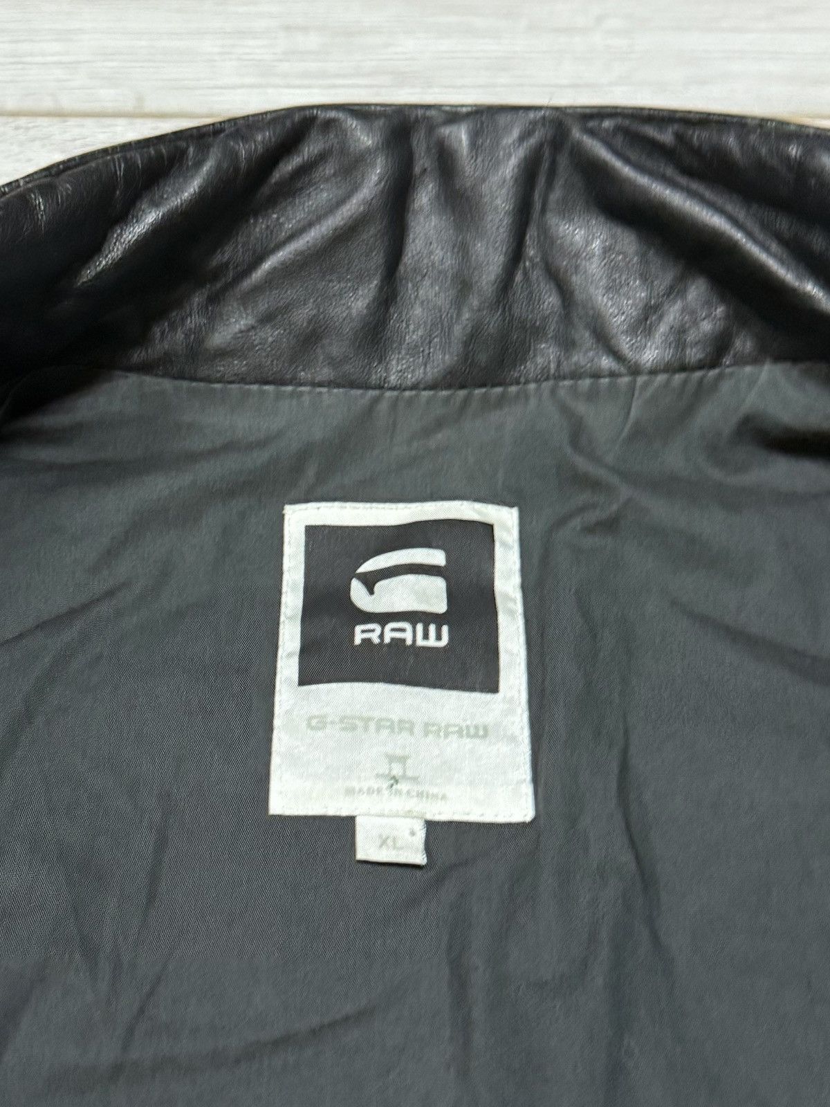 G-Star G stat RAW rare leather dean ryder overshirt zip jacket Size US XL / EU 56 / 4 - 5 Thumbnail