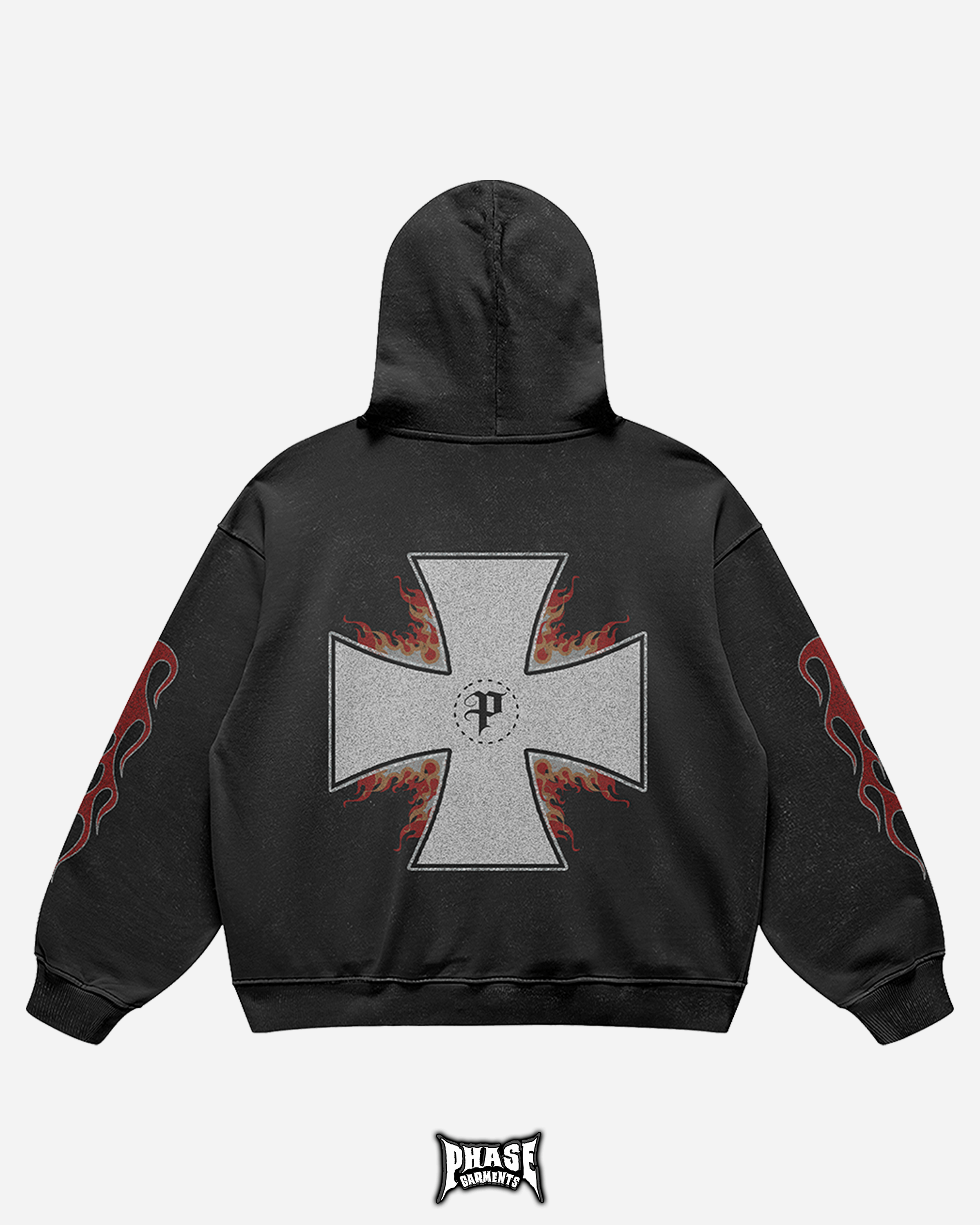 PHASE Garments Red Flamme Pullover Sweatshirt Size 2X-Large Size US XXL / EU 58 / 5 - 2 Thumbnail