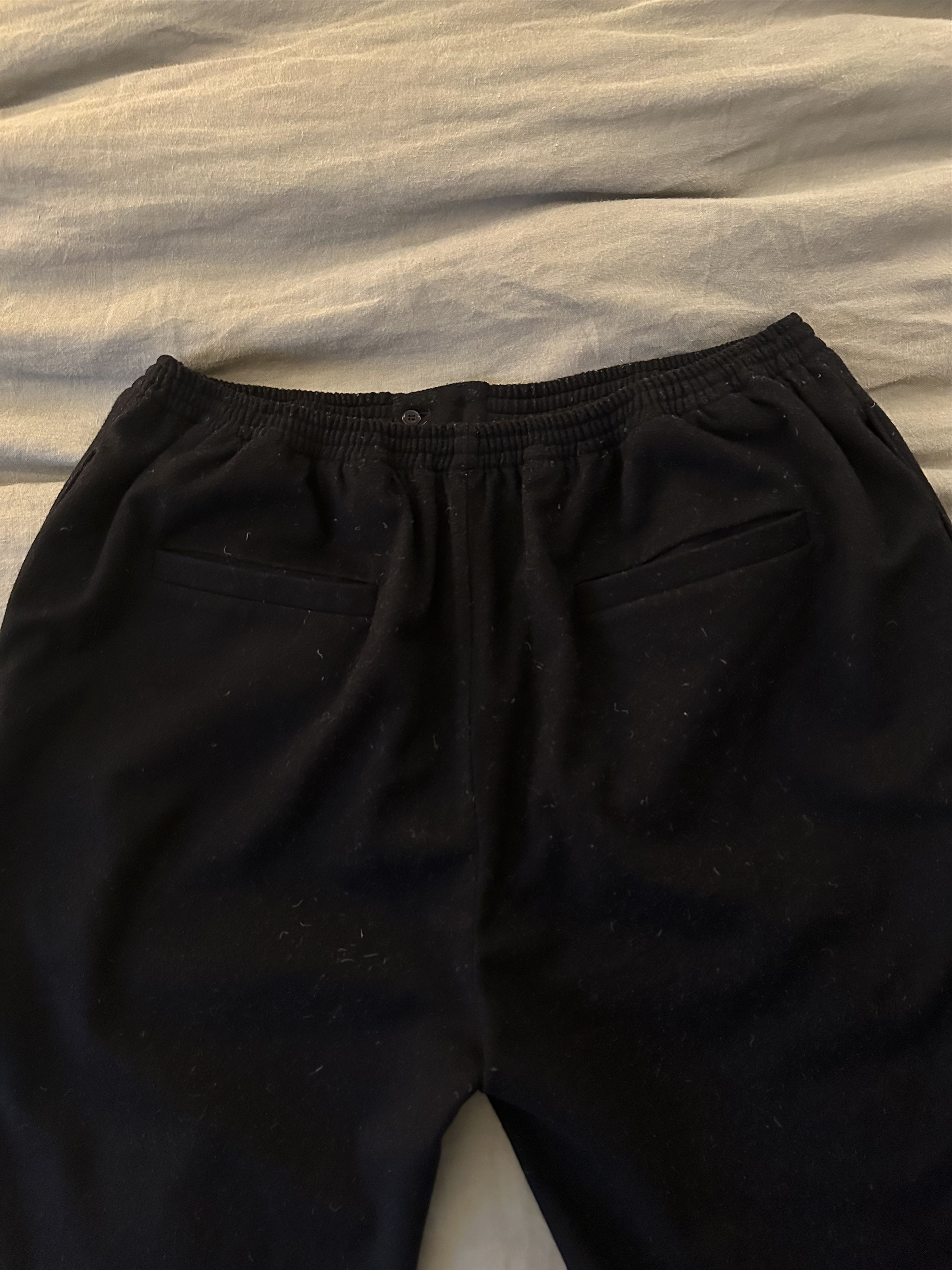 Gabriella Coll Garments No.123 Black Loro Piana Wool Gathered Trousers Size US 34 / EU 50 - 6 Thumbnail