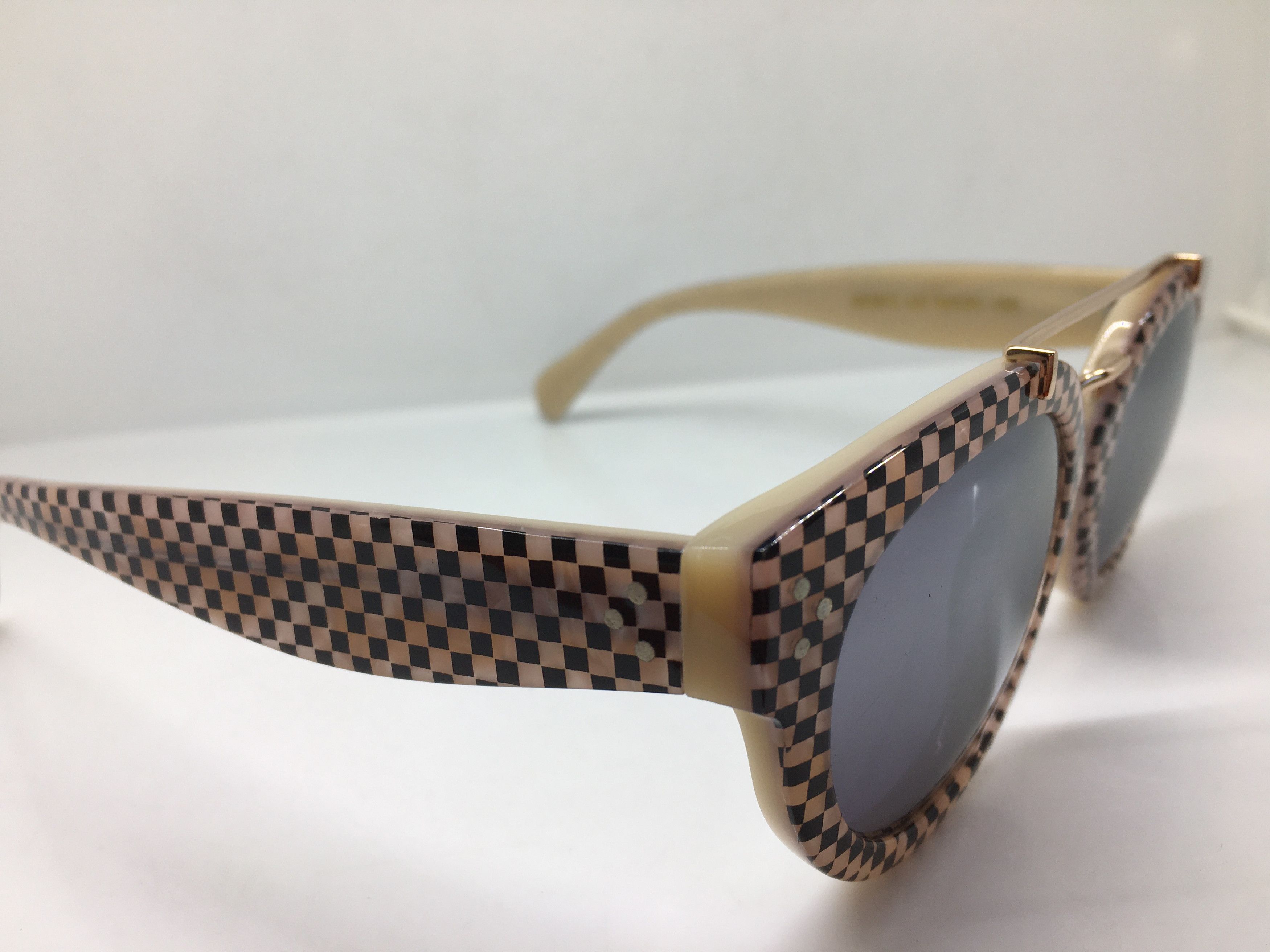 Other EOS Handmade Acetate Brown Black Chequer Sunglasses Frame Size ONE SIZE - 2 Thumbnail