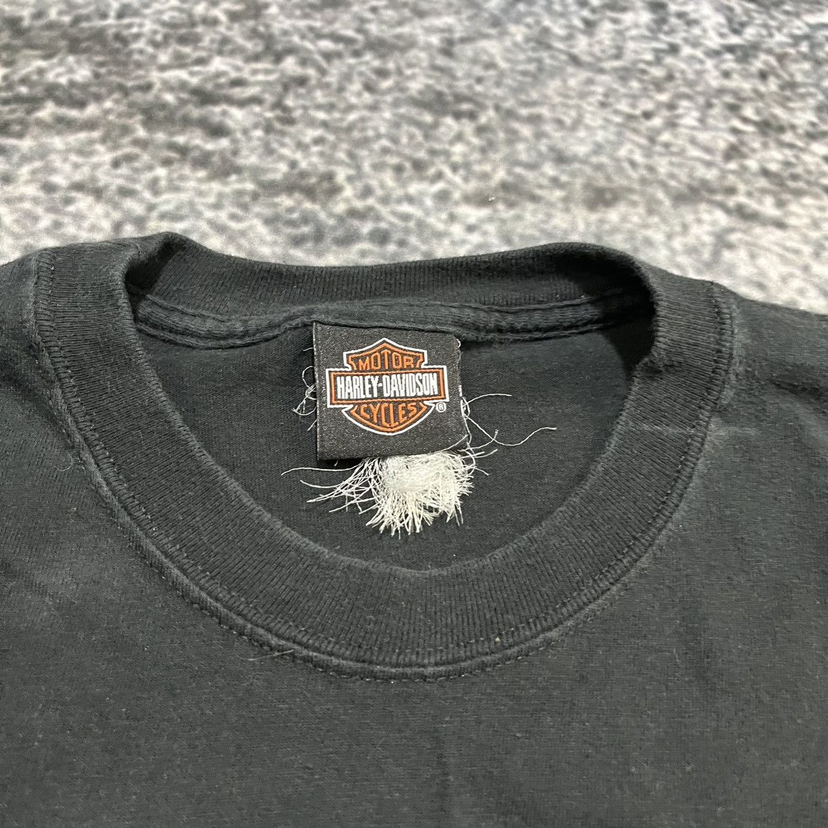 Harley Davidson VINTAGE 2000s HARLEY DAVIDSON BLACK LOGO GRUNGE T SHIRT Size US L / EU 52-54 / 3 - 5 Thumbnail