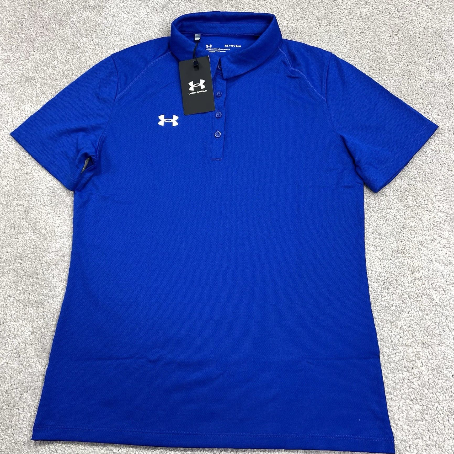 Under Armour Under Armour Polo Shirt Women XS Blue Team Tech Athletic Active 1370431 NWT New NWT Size XS / US 0-2 / IT 36-38 - 2 Thumbnail