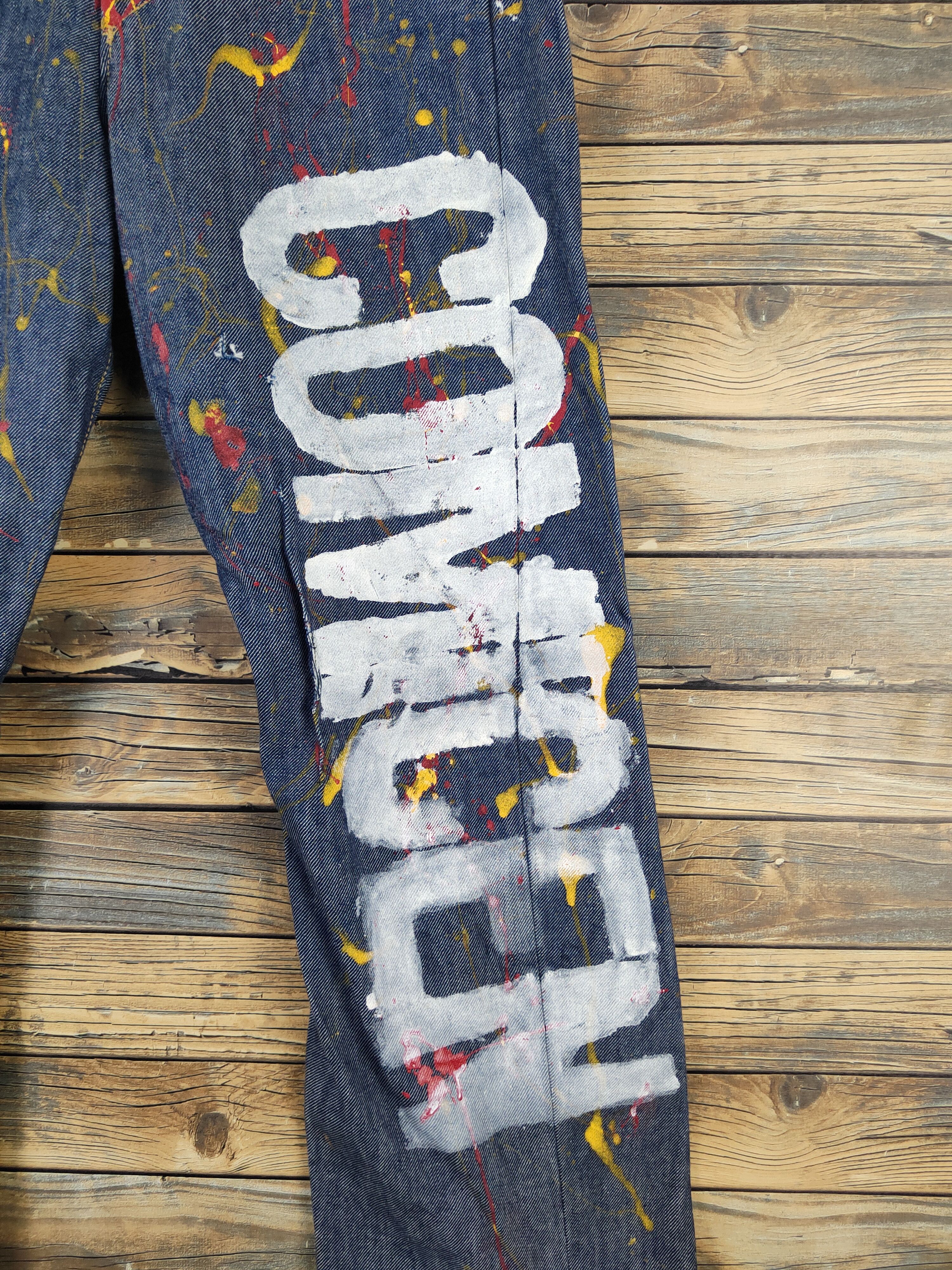 Levi's Levi's Engineered painted Comisen Ripped denim Jeans #W2092 Size US 30 / EU 46 - 5 Thumbnail