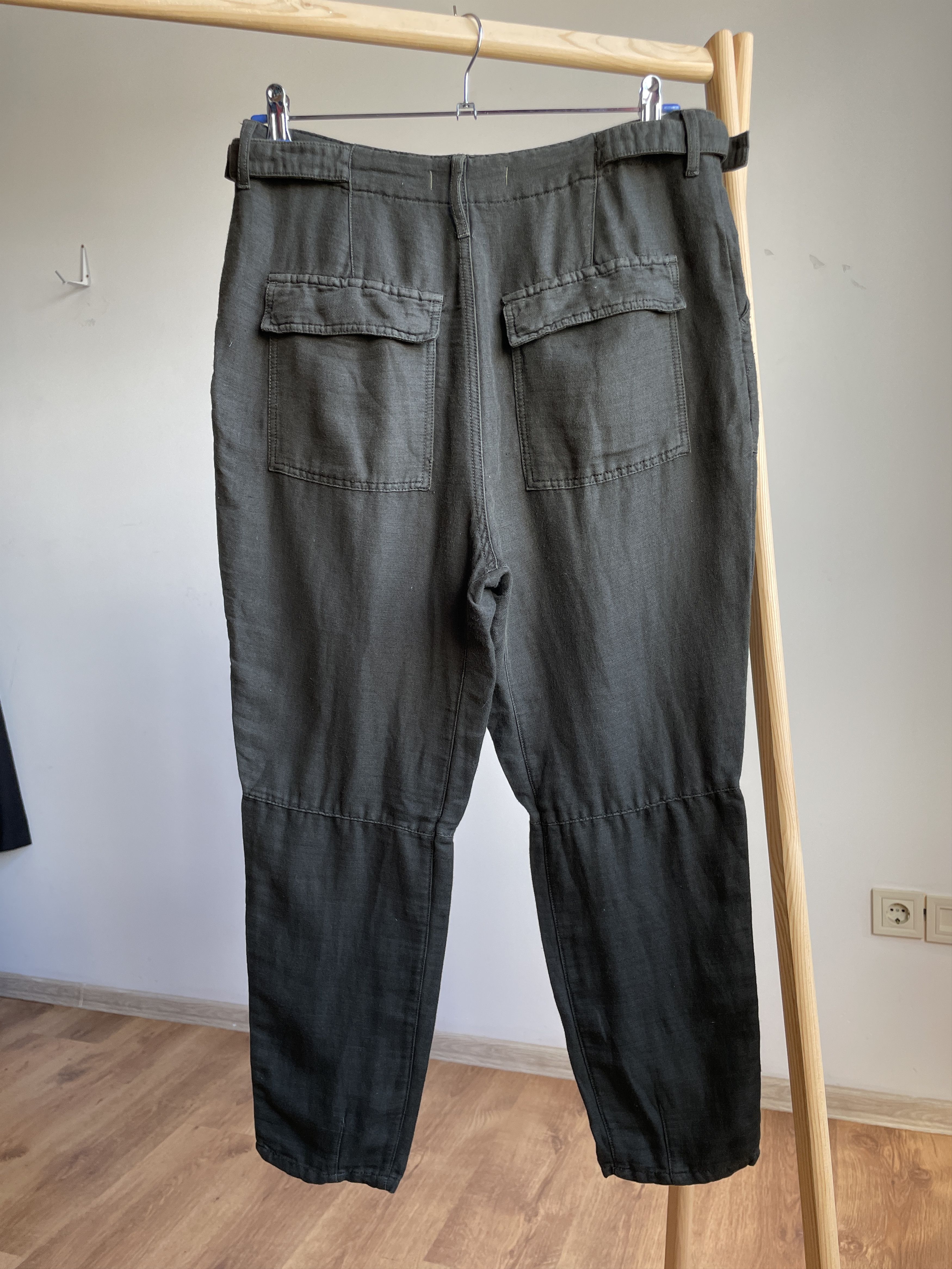 Free People Free People Paperbag Tapered Military Linen Cotton Pants Size 25" / US 0 / IT 36 - 2 Thumbnail