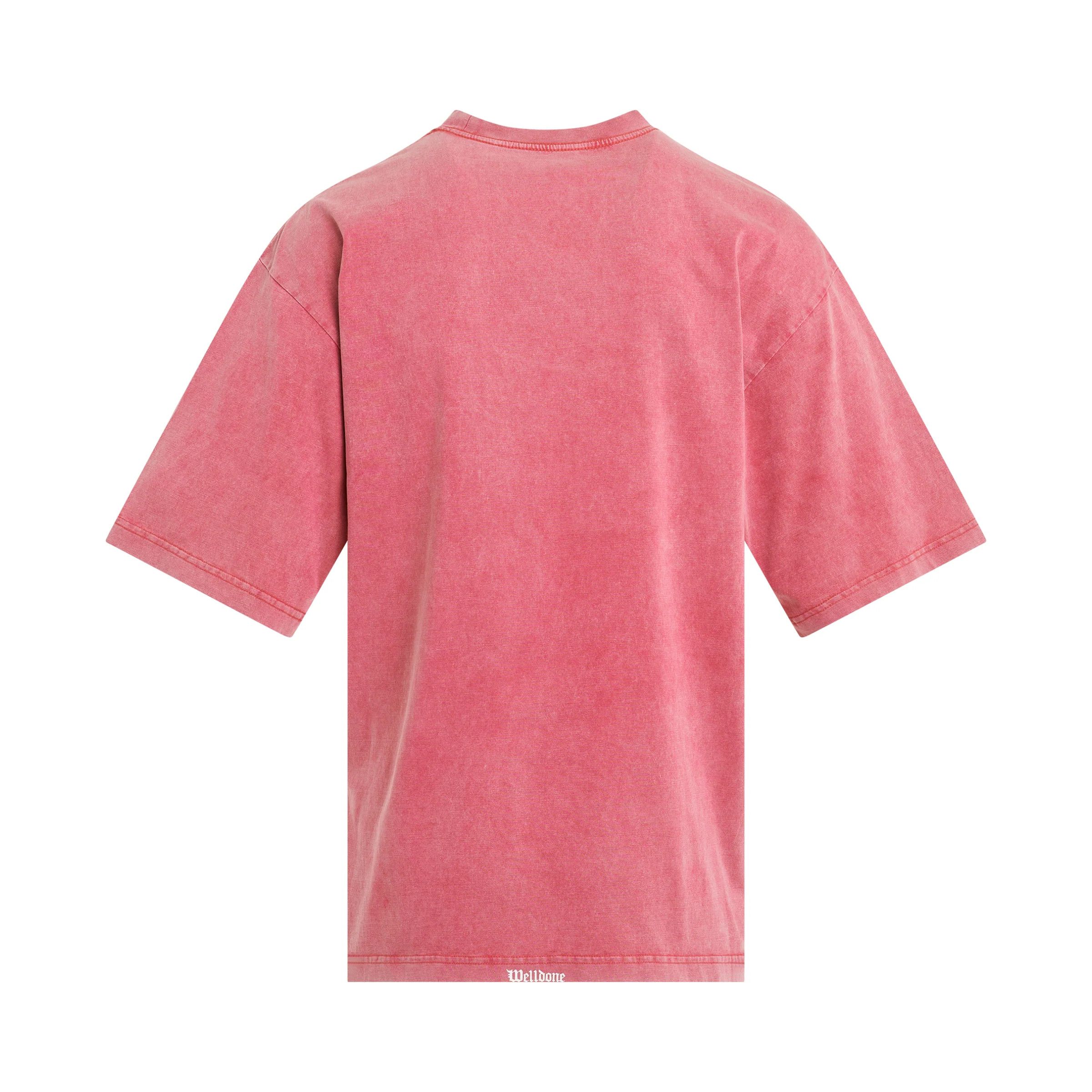 WE11DONE o1mris0824 Horror Print T-Shirt in Pink Size US M / EU 48-50 / 2 - 4 Thumbnail