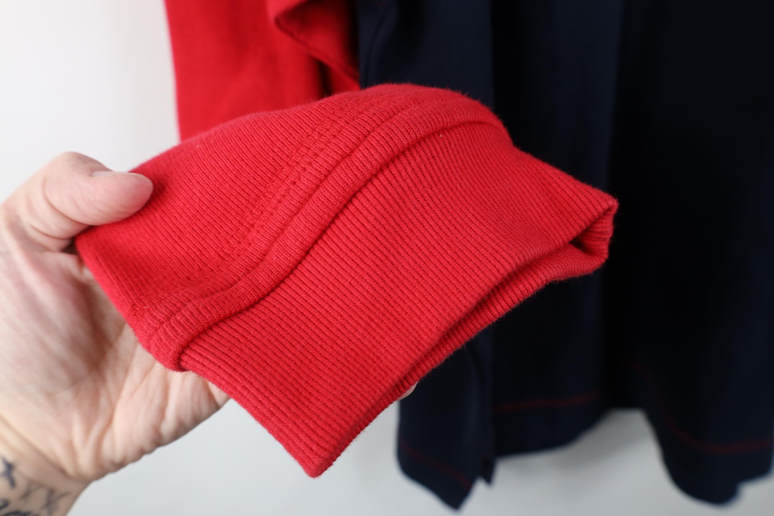 Columbia Vintage 90s Columbia Ribbed Knit Rugby Polo Shirt Blue Size US L / EU 52-54 / 3 - 10 Thumbnail