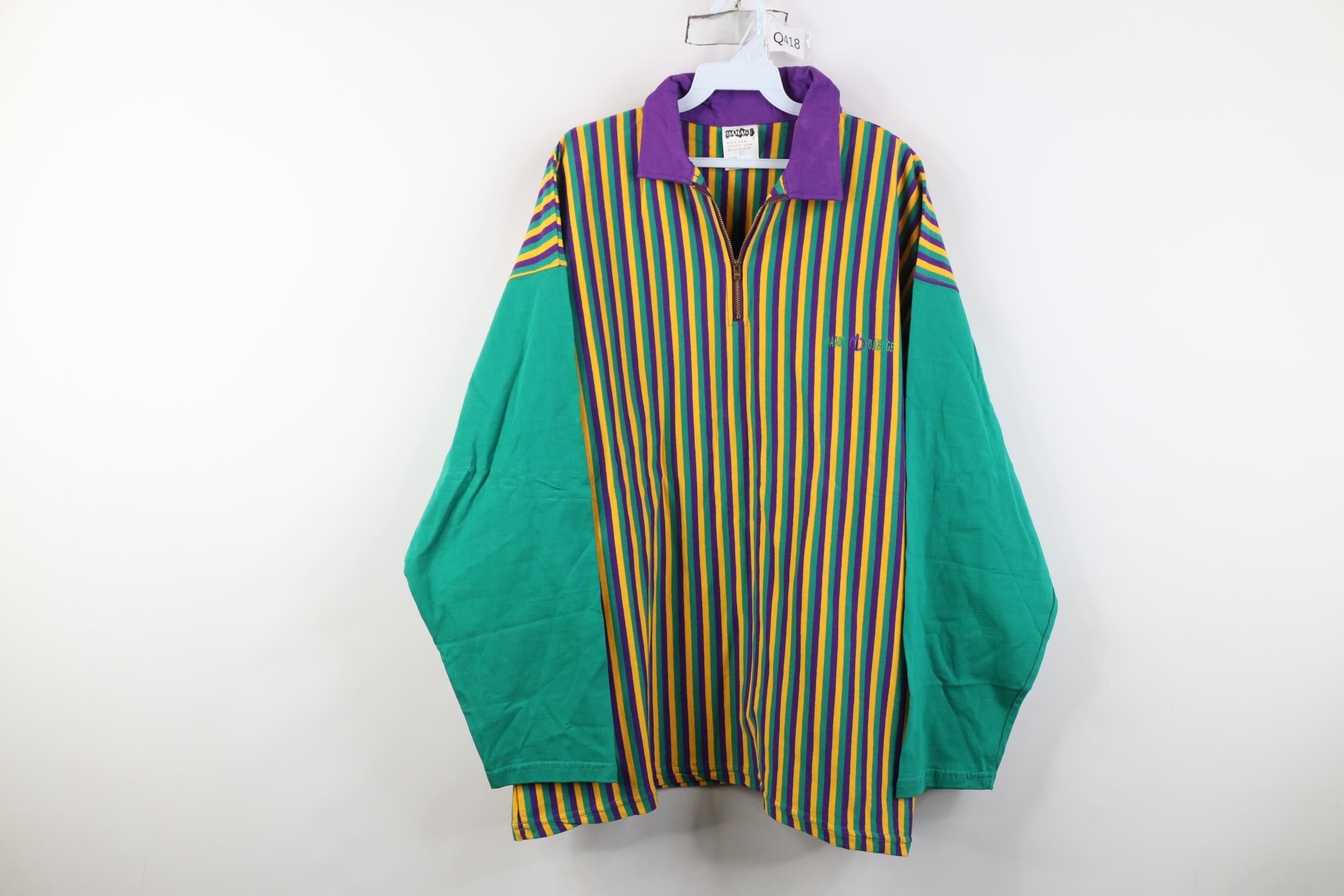 Vintage Deadstock Vintage 90s Streetwear 1/4 Zip Polo Shirt USA Size US L / EU 52-54 / 3 - 1 Thumbnail