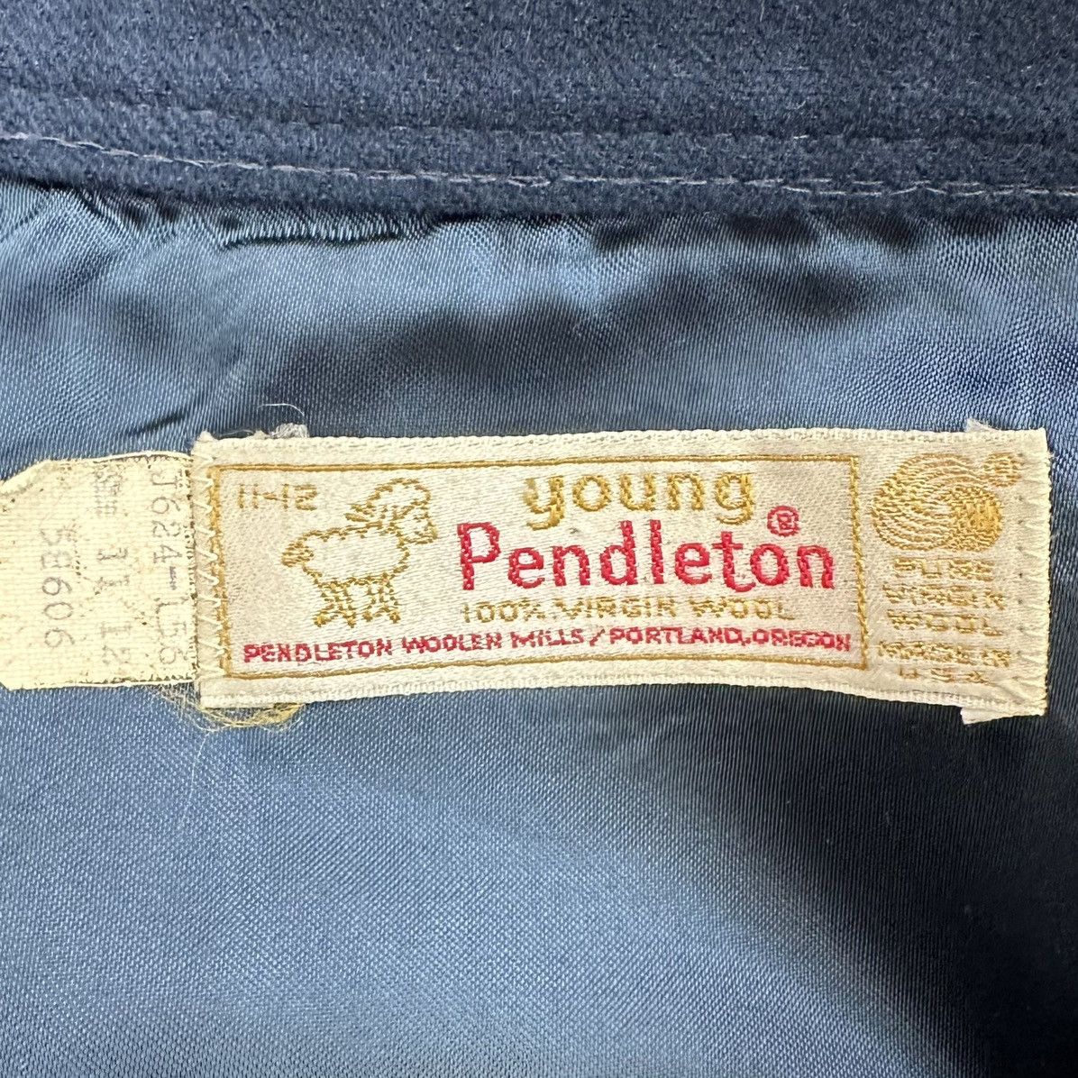 Pendleton Young Pendleton 100% Virgin Wool Girls Navy Blue Midi Skirt Size 27" / US 4 / IT 40 - 8 Thumbnail