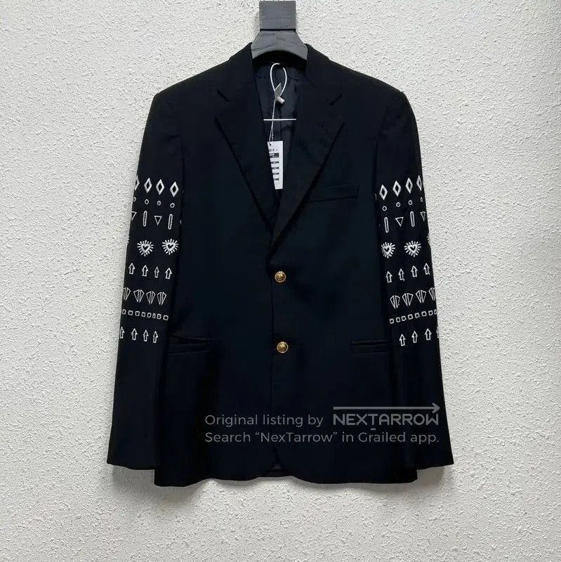 Versace Versace Black Cotton Embroidered Women's Jacket . Size XXS / US 00 / IT 34 - 1 Thumbnail