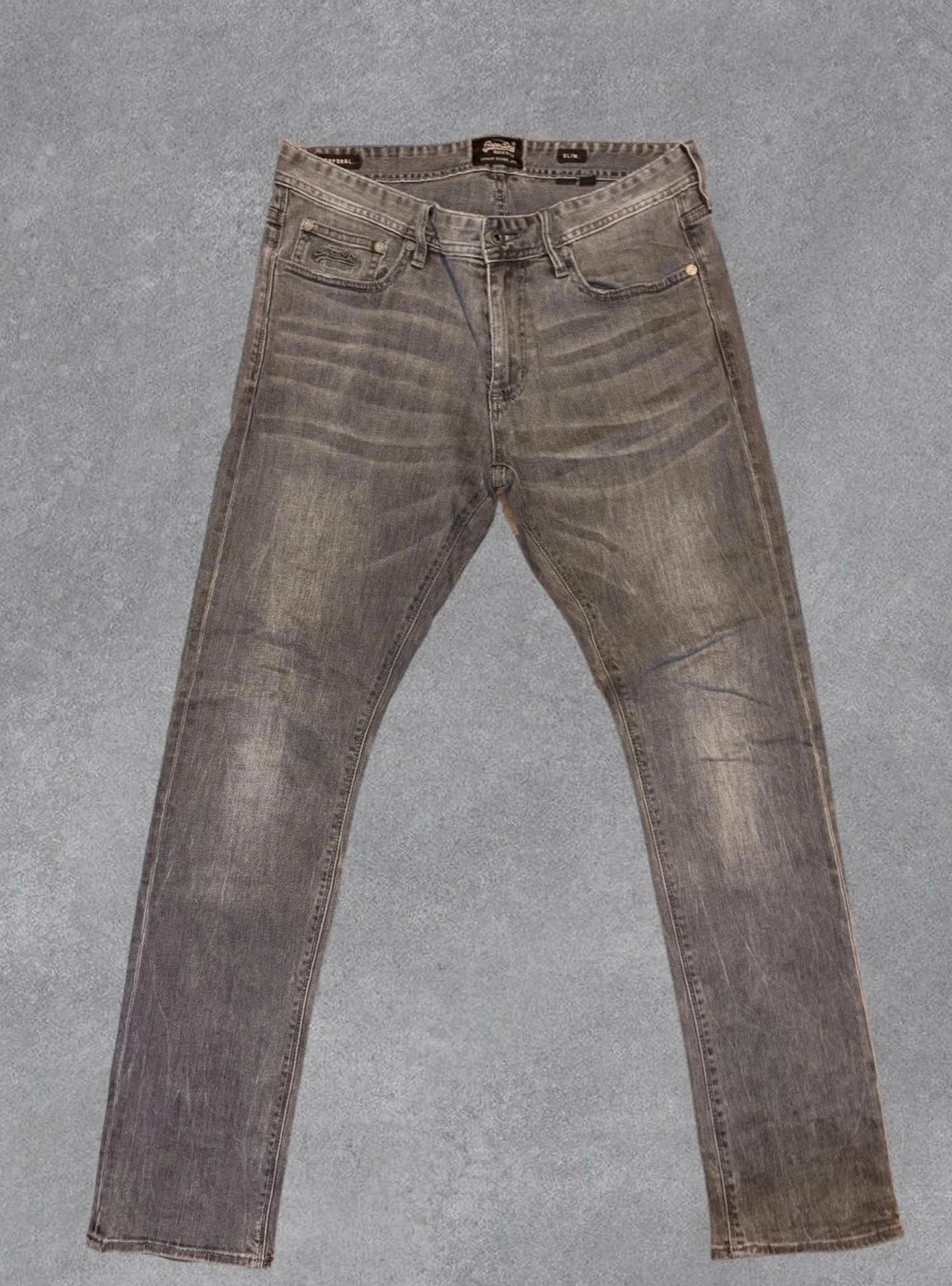 Superdry Superdry Denim Grey Slim Jeans Size US 32 / EU 48 - 2 Thumbnail
