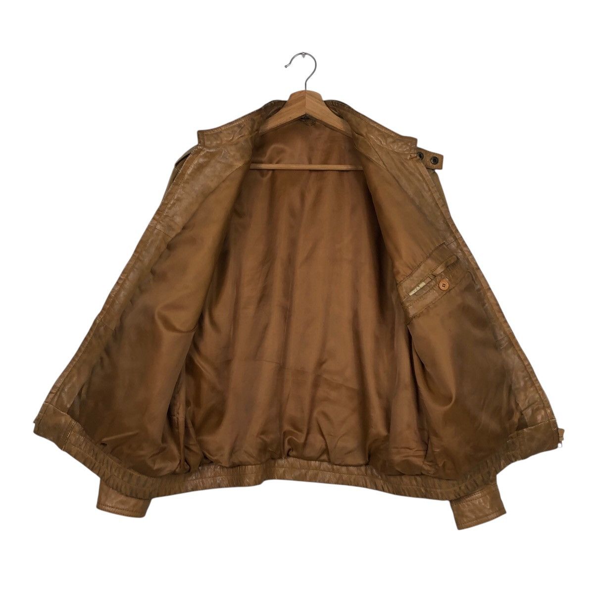 Japanese Brand 📌Vintage Biker Leather Jacket Unknown Brand Issey Miyake Size US L / EU 52-54 / 3 - 14 Thumbnail