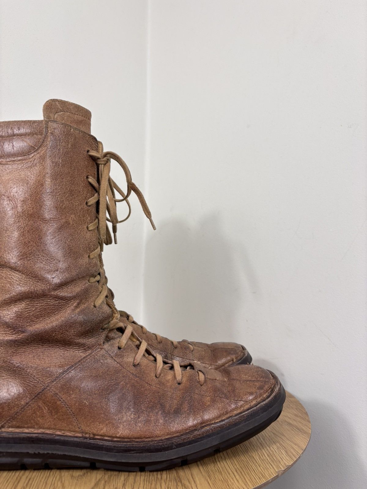 Bally Bally BearthTrek Men’s Distressed Leather Combat Boots Size US 8.5 / EU 41-42 - 4 Thumbnail
