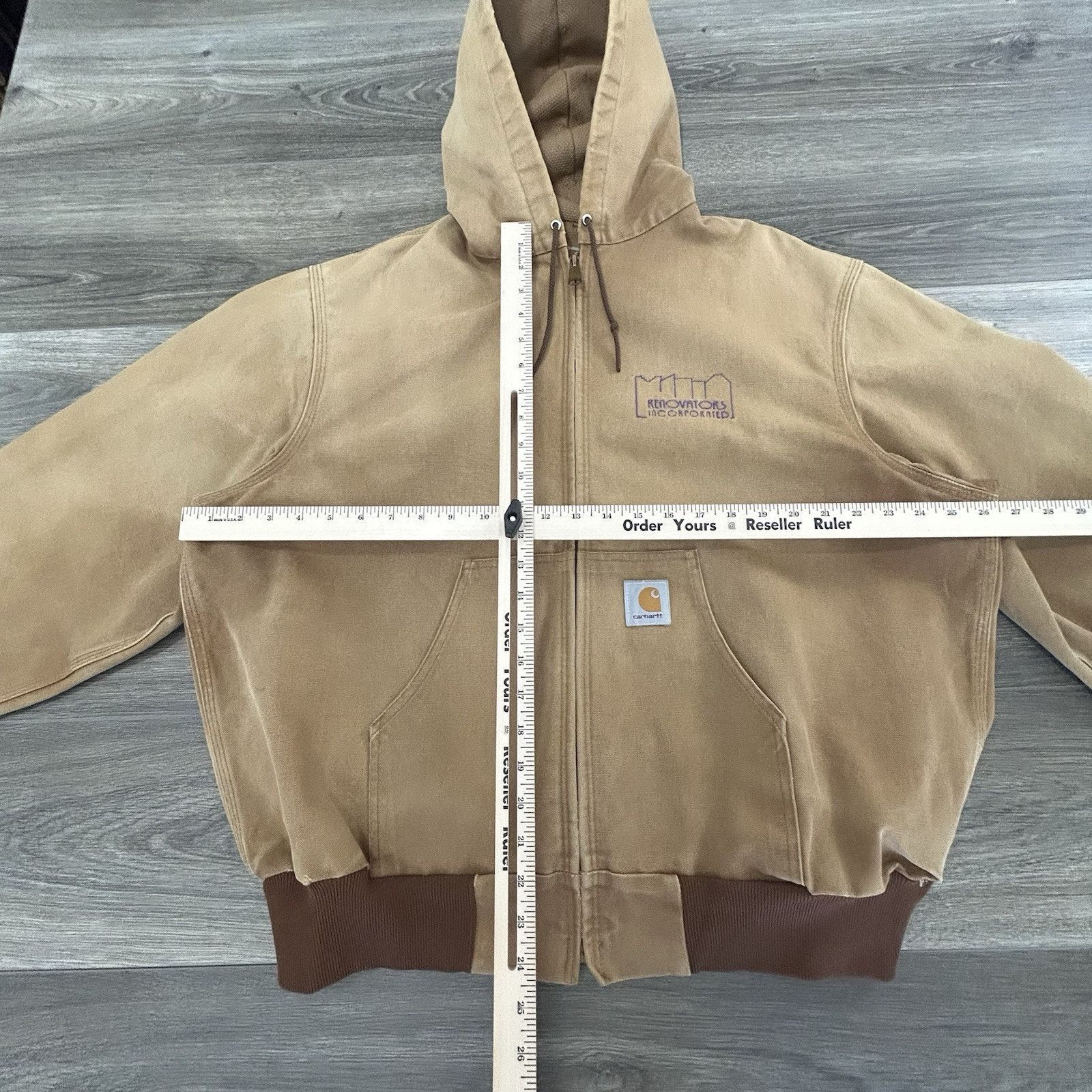 Carhartt Vintage 80s Carhartt Jacket Faded Hooded Made In USA J03BRN Size US XL / EU 56 / 4 - 5 Thumbnail