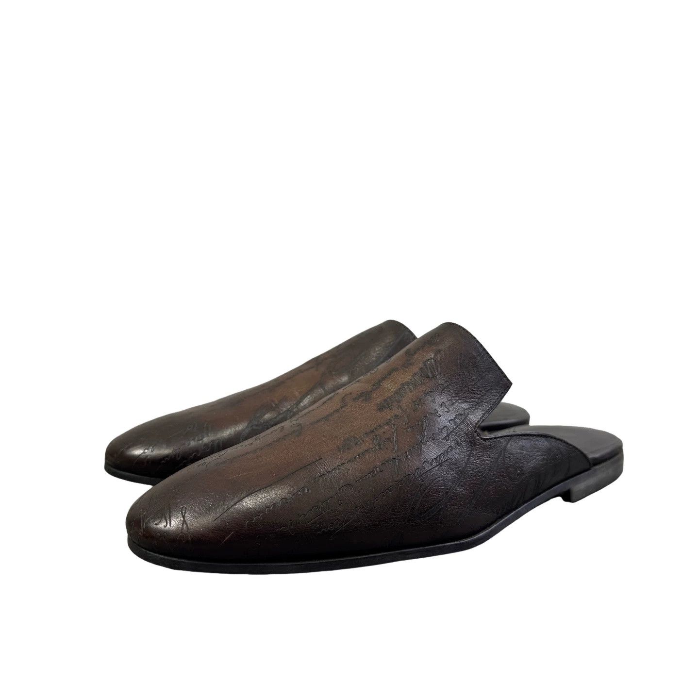 Berluti Berluti Scritto Leather Mules Size 7 Size US 8 / EU 41 - 1 Thumbnail