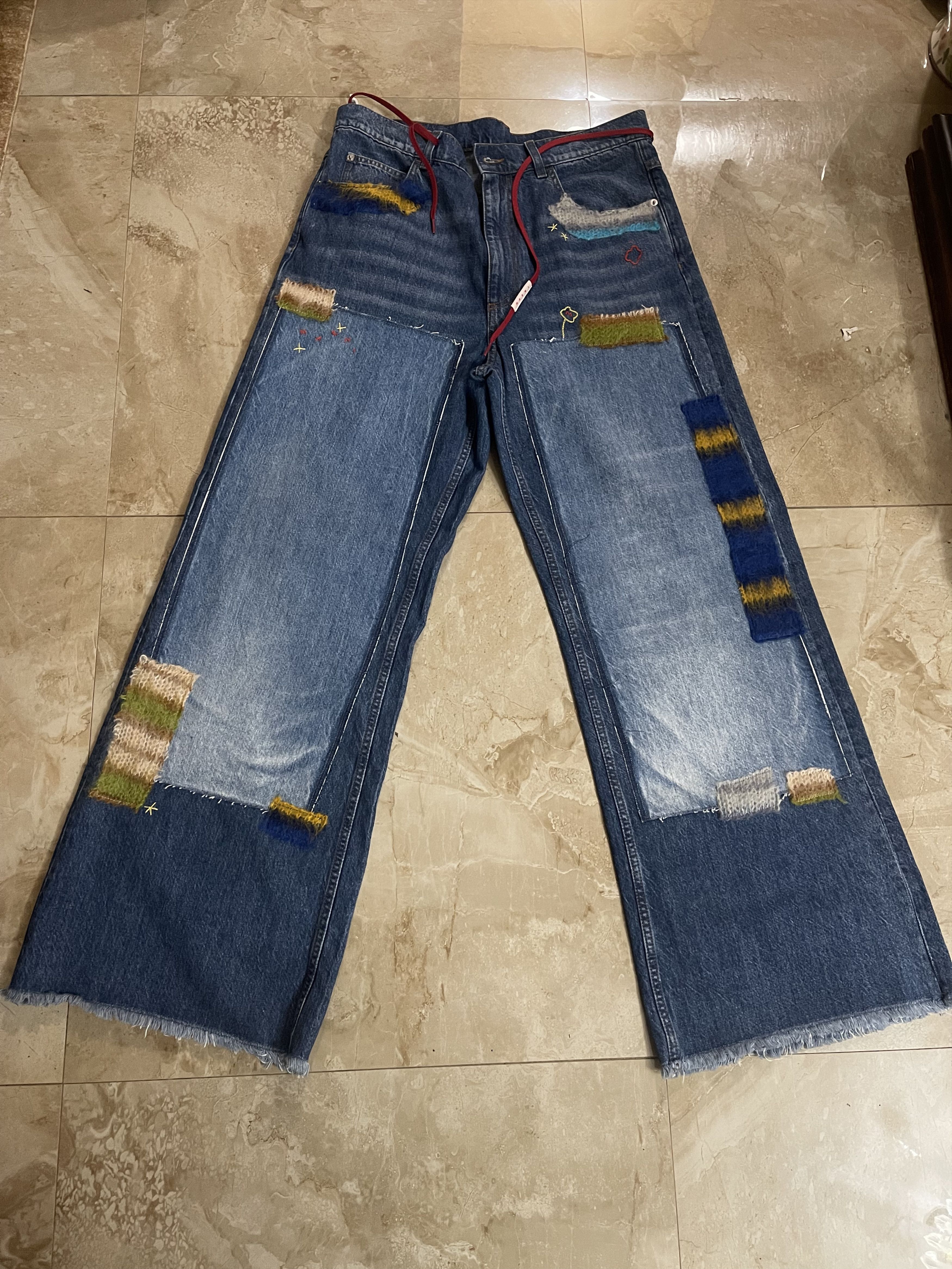 Marni Marni Jeans With Mohair Patches - Iris Blue Size US 34 / EU 50 - 1 Thumbnail