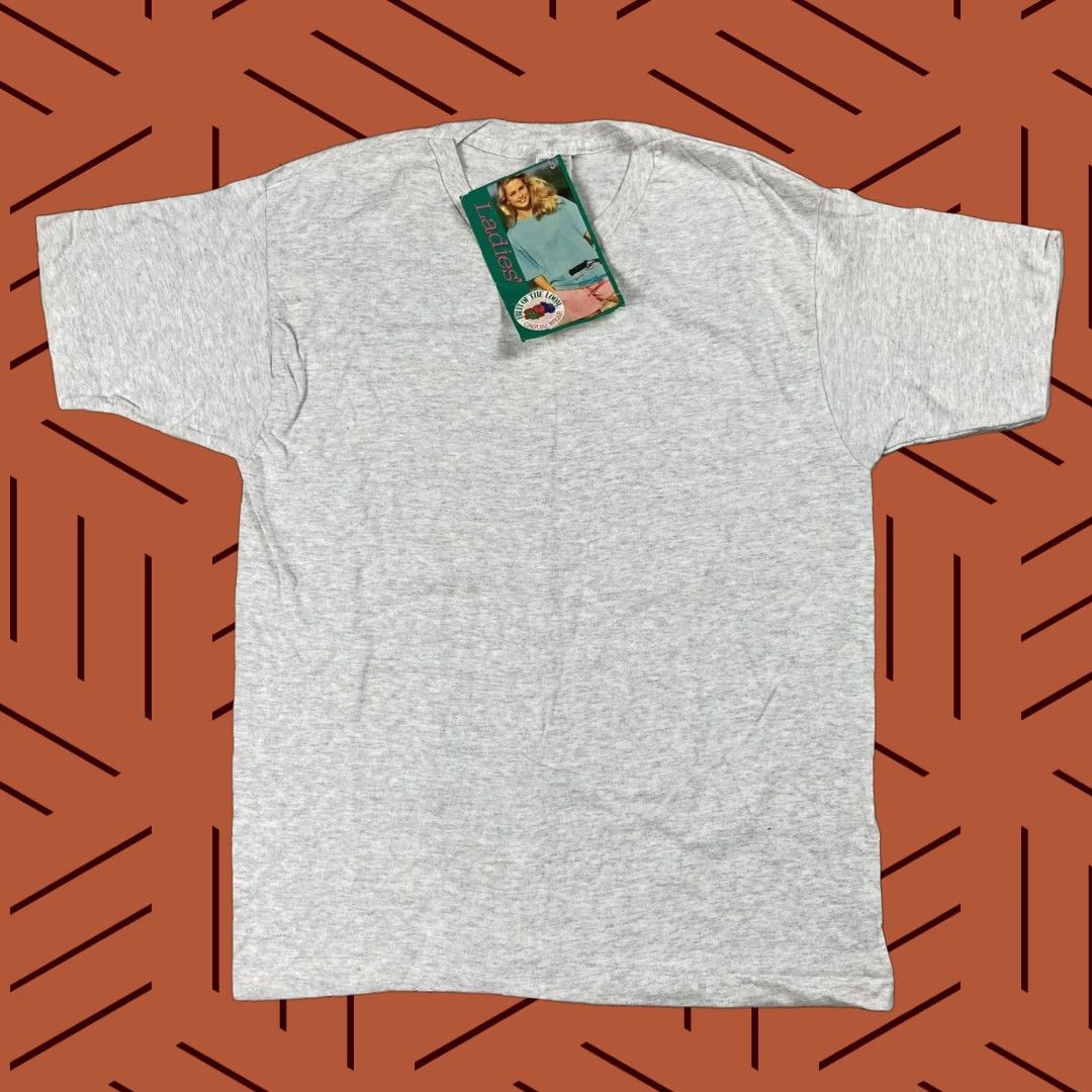 Fruit Of The Loom VINTAGE 1993 Fruit of the Loom Ladies T-Shirt Adult Medium Heather Gray Solid Short Sleeve Crew Neck Casual Winter Fall Spring Summer Size M / US 6-8 / IT 42-44 - 1 Thumbnail