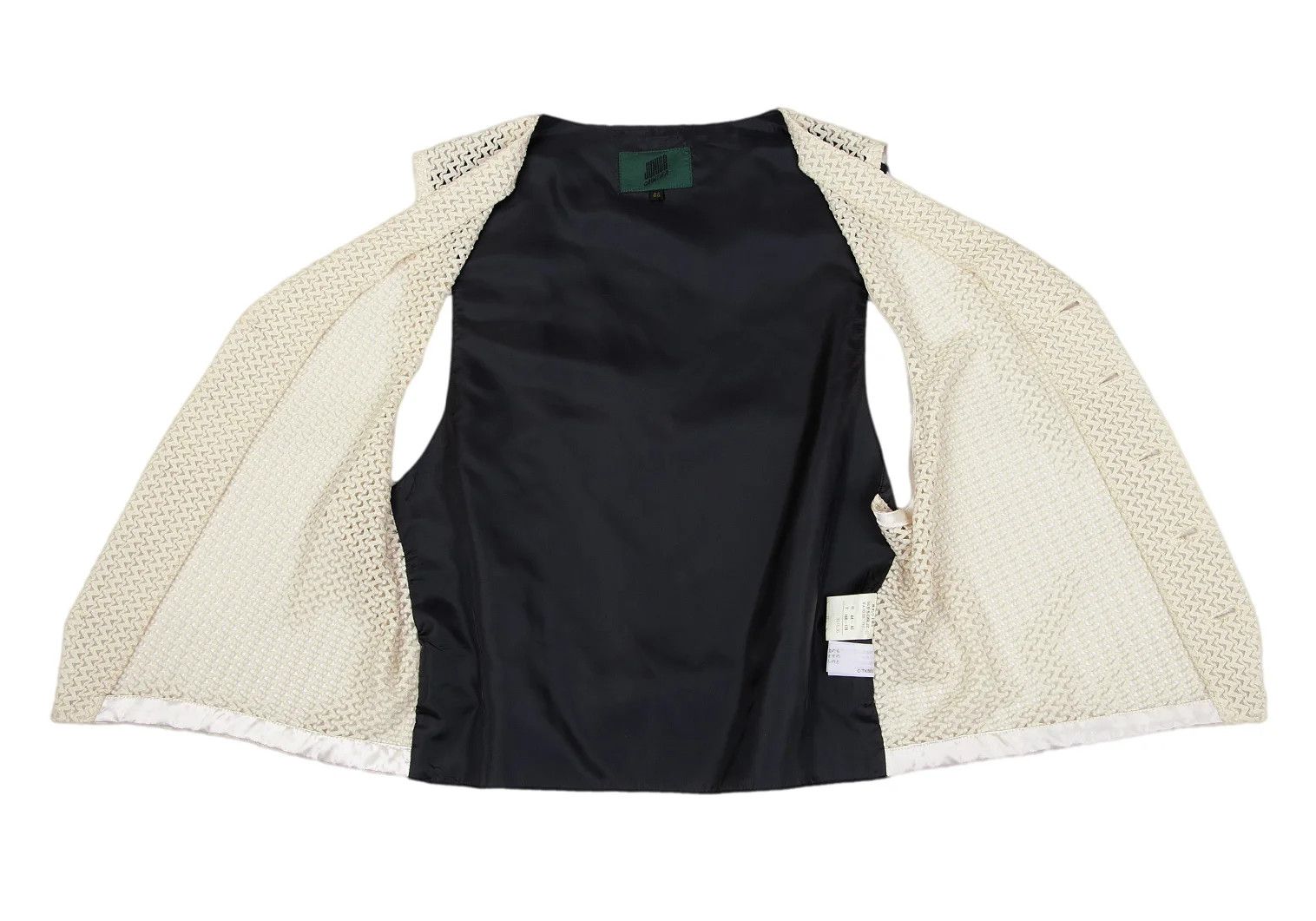 Jean Paul Gaultier Junior Gaultier Zigzag Woven Vest in Off-Black, Size 48 Size US M / EU 48-50 / 2 - 8 Thumbnail