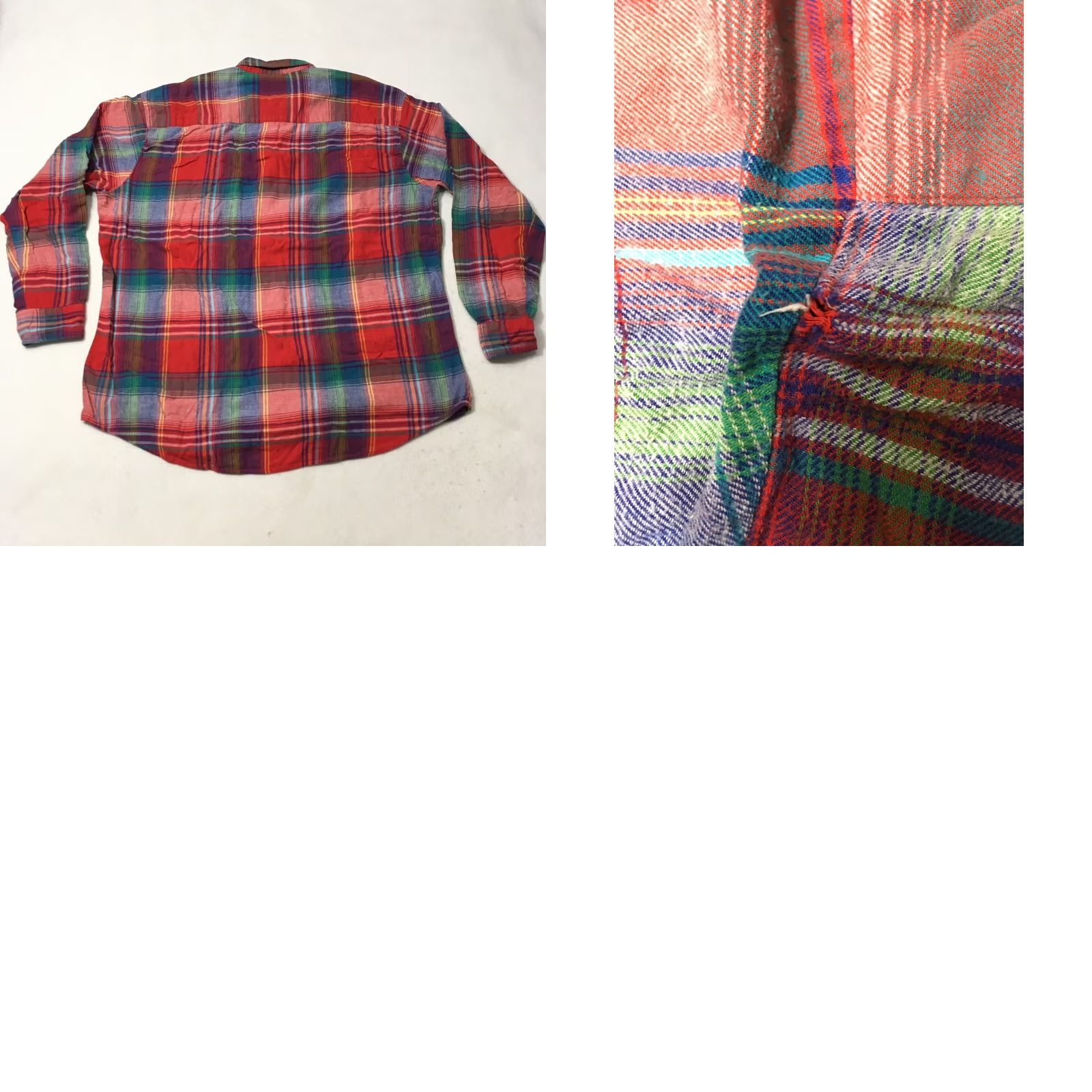 Vintage Stewart Plaid Flannel Shirt XL RED Cotton Button Up Casual Men's Size US XL / EU 56 / 4 - 8 Thumbnail