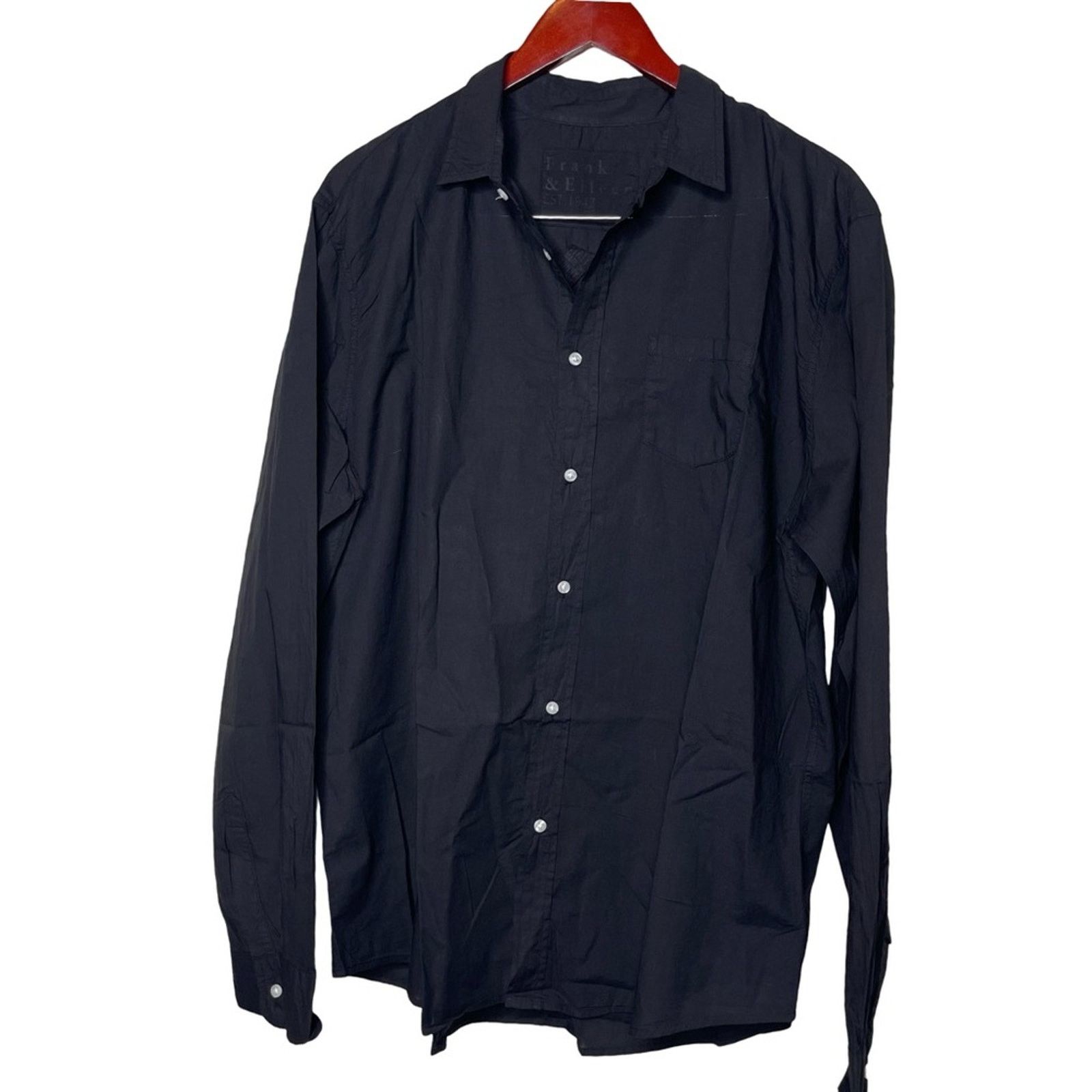 Frank & Eileen Frank & Eileen Button up LUKE Shirt Black Cotton lightweight Size US XL / EU 56 / 4 - 1 Thumbnail