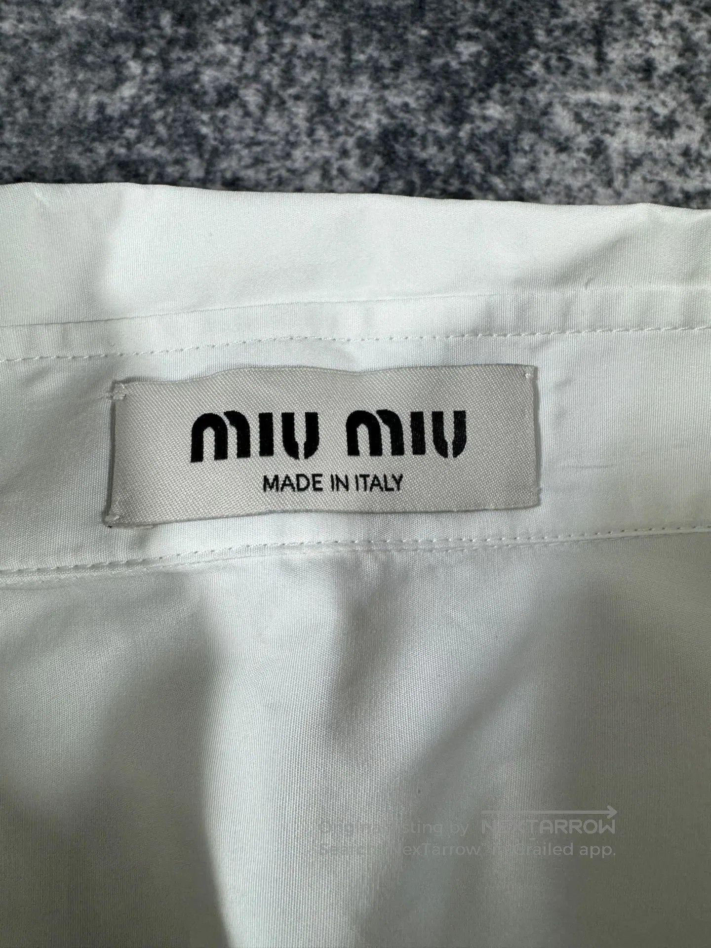 Miu Miu Miu Miu White Crystal Button Shirt| Size S / US 4 / IT 40 - 4 Thumbnail