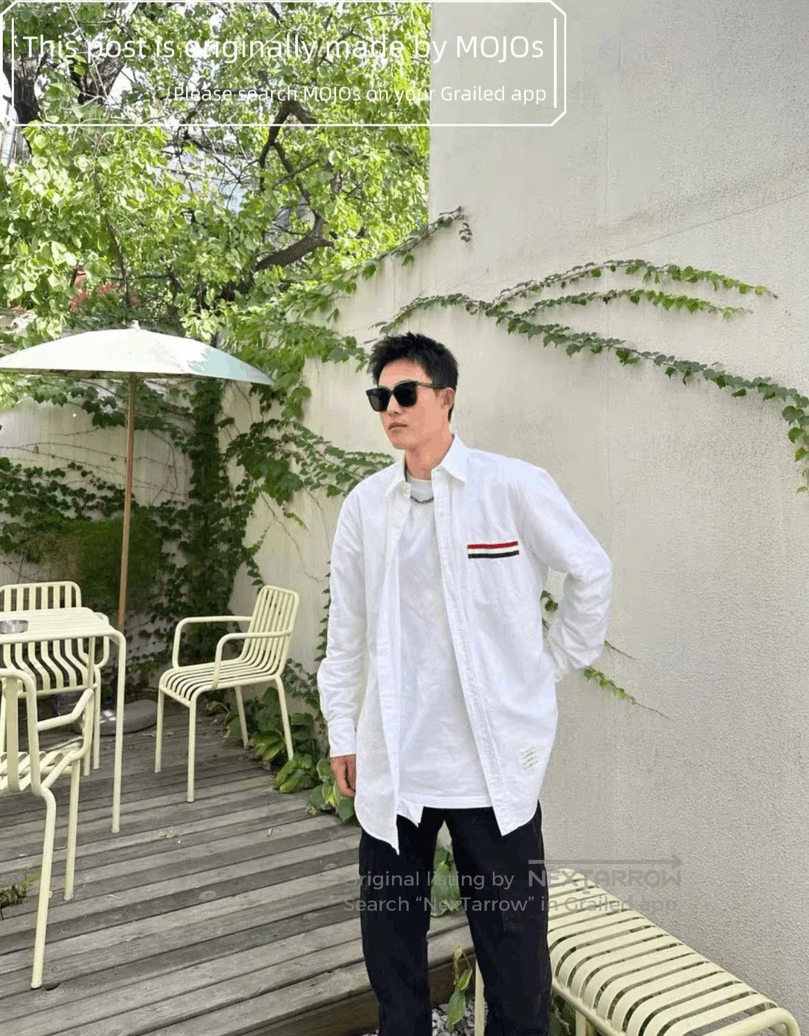 Thom Browne Sz 0 Thom Browne Pocket Stripe White Shirt. Size US XS / EU 42 / 0 - 7 Thumbnail