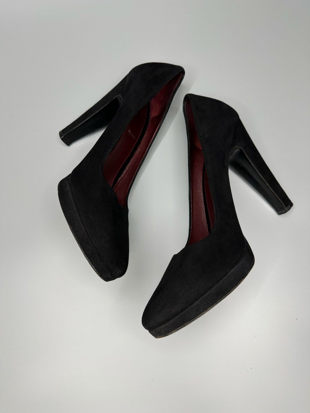 Prada Prada Black Suede Heels Size US 9 / IT 39 - 8 Thumbnail