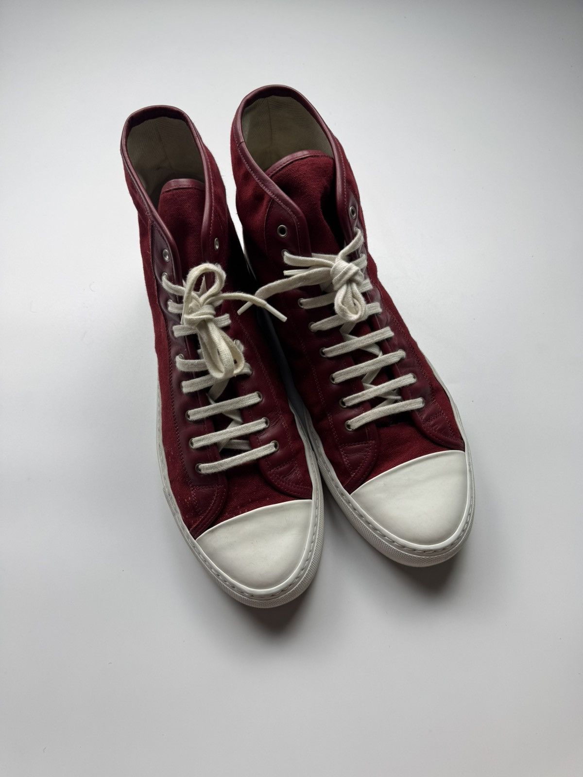 Common Projects 2015 S/S Common Projects High Top Red Suede Sneakers Size US 10 / EU 43 - 4 Thumbnail