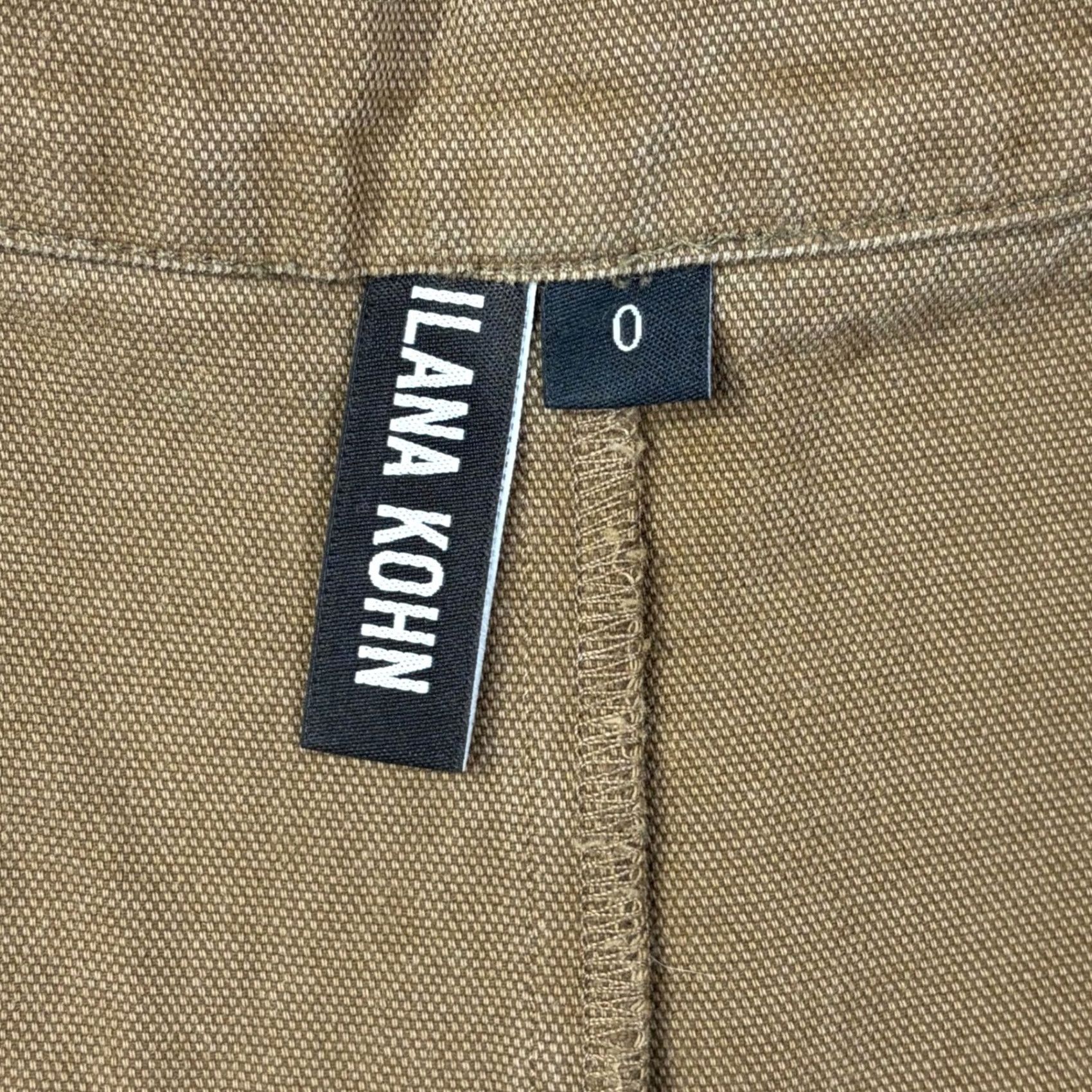 Ilana Kohn Ilana Kohn Tan Cotton Canvas High Waisted Pleated Tapered Pants Size 24 USA Made Size 42" / US 20 - 7 Thumbnail
