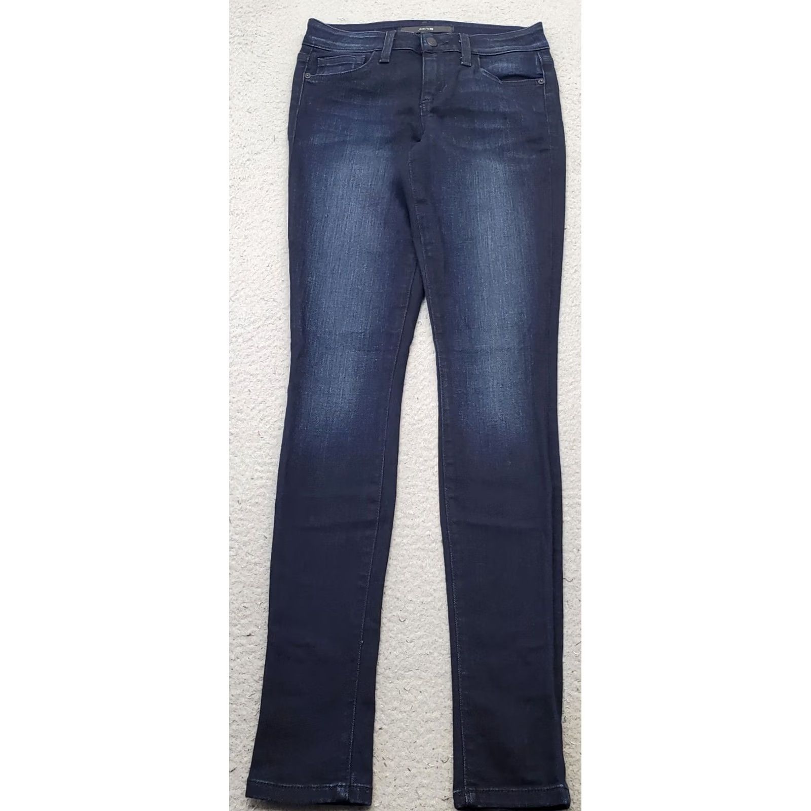 Vintage Joe's Jeans Womens 25 Blue Denim Ultra-Slim Stretch Dark Wash Faded Whiskered Jeans Size 42" / US 20 - 2 Thumbnail