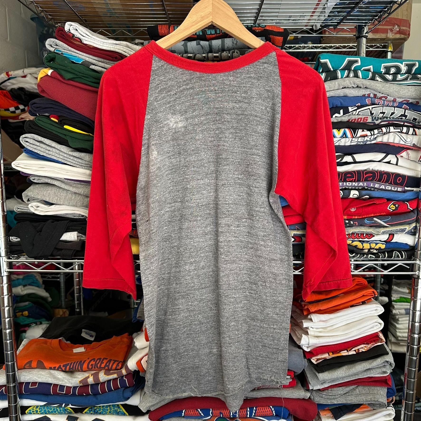 Russell Athletic Vintage 70s I Love Fish Raglan T-Shirt Soft Paper Thin Singl Size US M / EU 48-50 / 2 - 5 Thumbnail