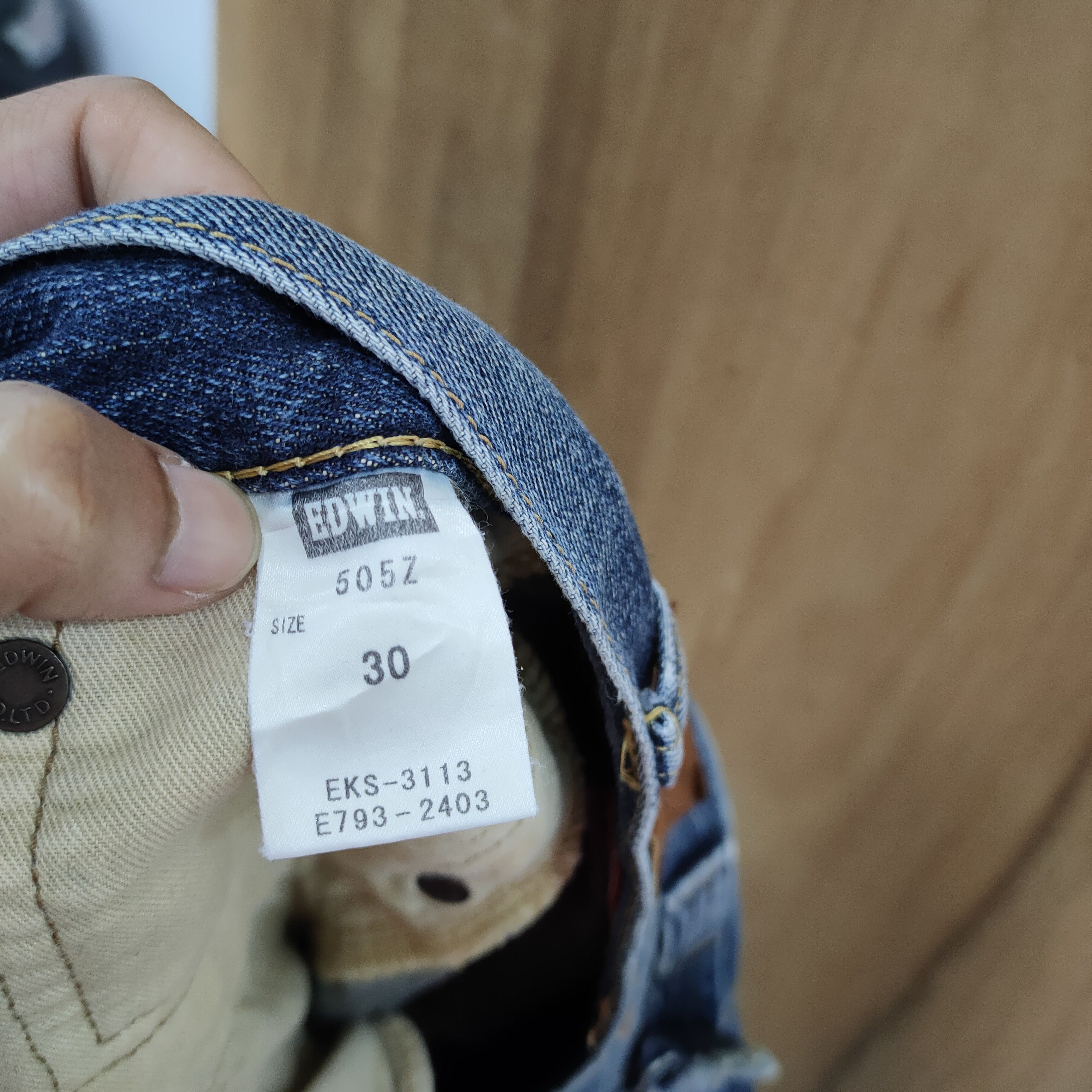 Edwin W32 VINTAGE EDWIN ORANGE TAG SELVAGE DISTRESSED JEANS PANTS Size US 32 / EU 48 - 15 Thumbnail
