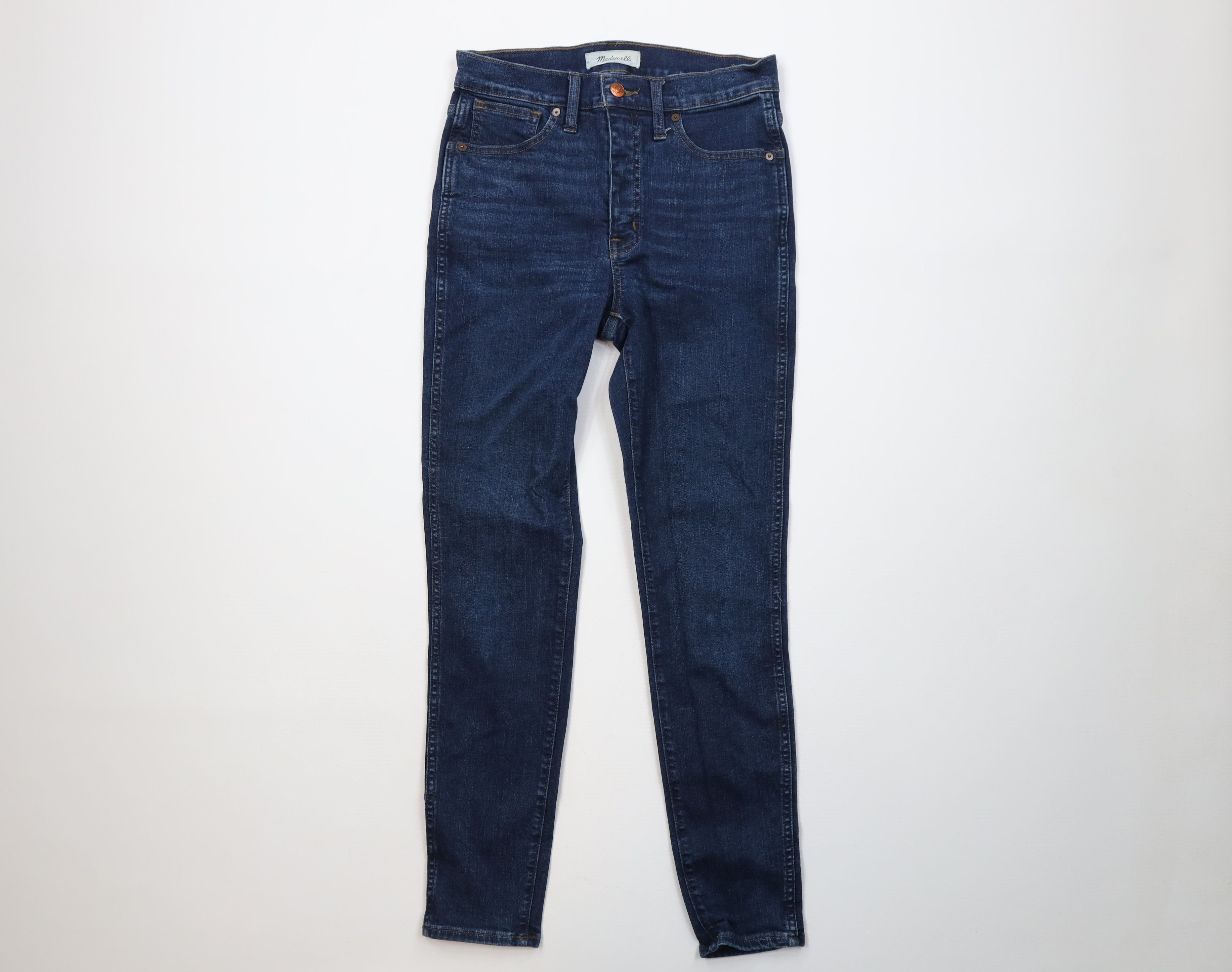 Vintage Madewell High Rise Skinny Leg Stretch Denim Jeans Hayes Wash Size 28" / US 6 / IT 42 - 1 Thumbnail