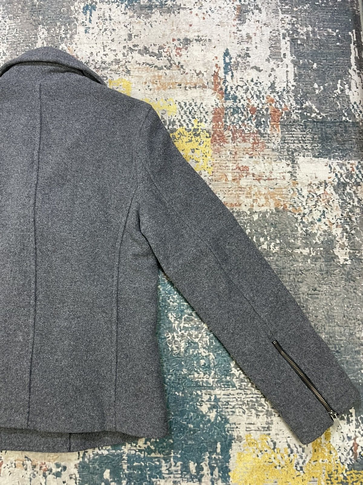 291295=Homme 291295 Wool Double Collar Jacket Size US S / EU 44-46 / 1 - 6 Thumbnail