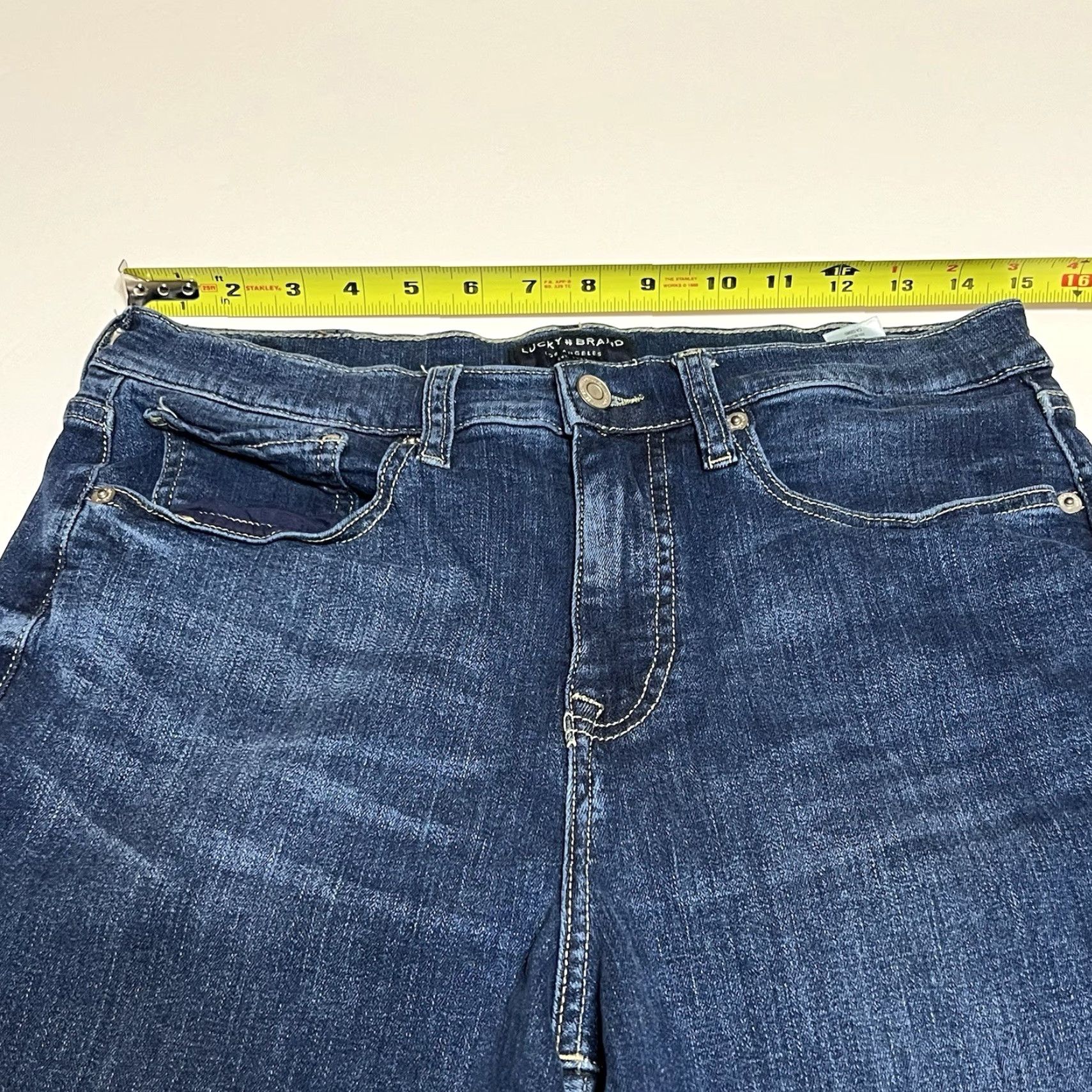 Lucky Brand Lucky Brand High Rise Flare Stevie Stretch Women's Jeans 10/30 Blue Size 32" / US 10 / IT 46 - 3 Thumbnail