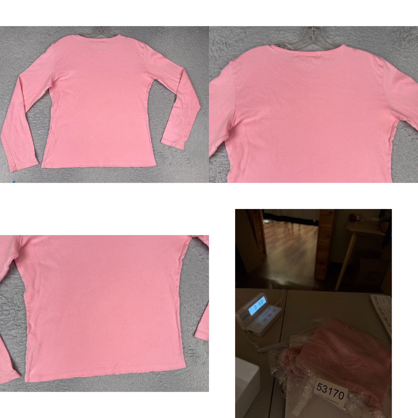 Tommy Hilfiger VINTAGE Tommy Hilfiger Shirt Women Medium Pink Long Sleeve Crew 100% Cotton READ Size M / US 6-8 / IT 42-44 - 9 Thumbnail