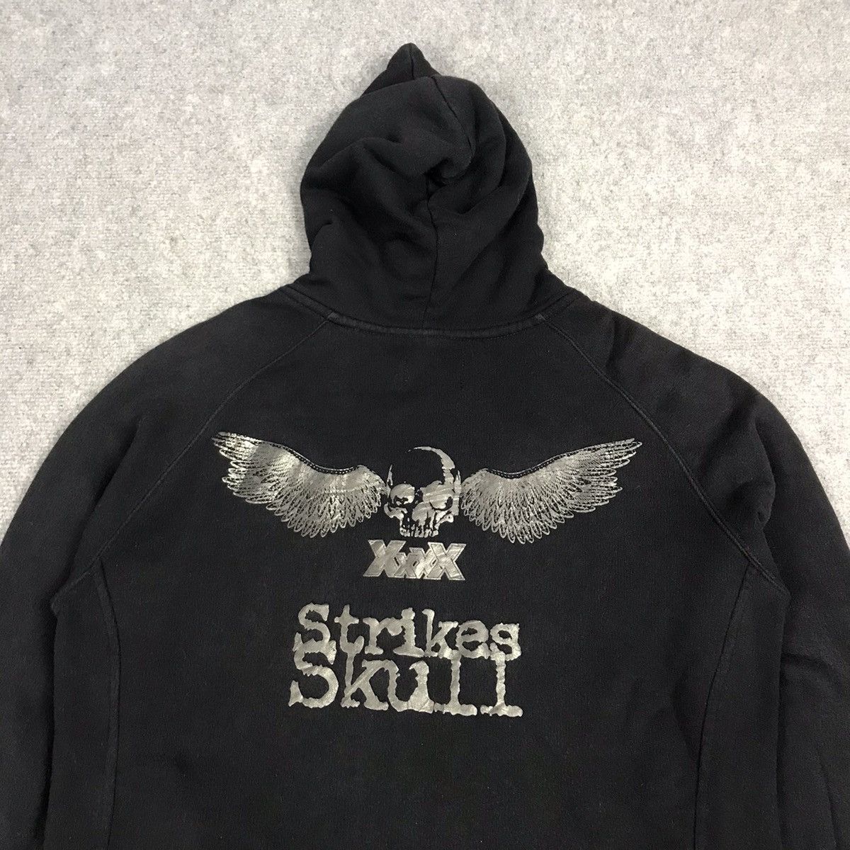 Japanese Brand JAPAN STRIKES SKULL XXXX BLACK FULL ZIPPER HOODIES Size US M / EU 48-50 / 2 - 2 Thumbnail