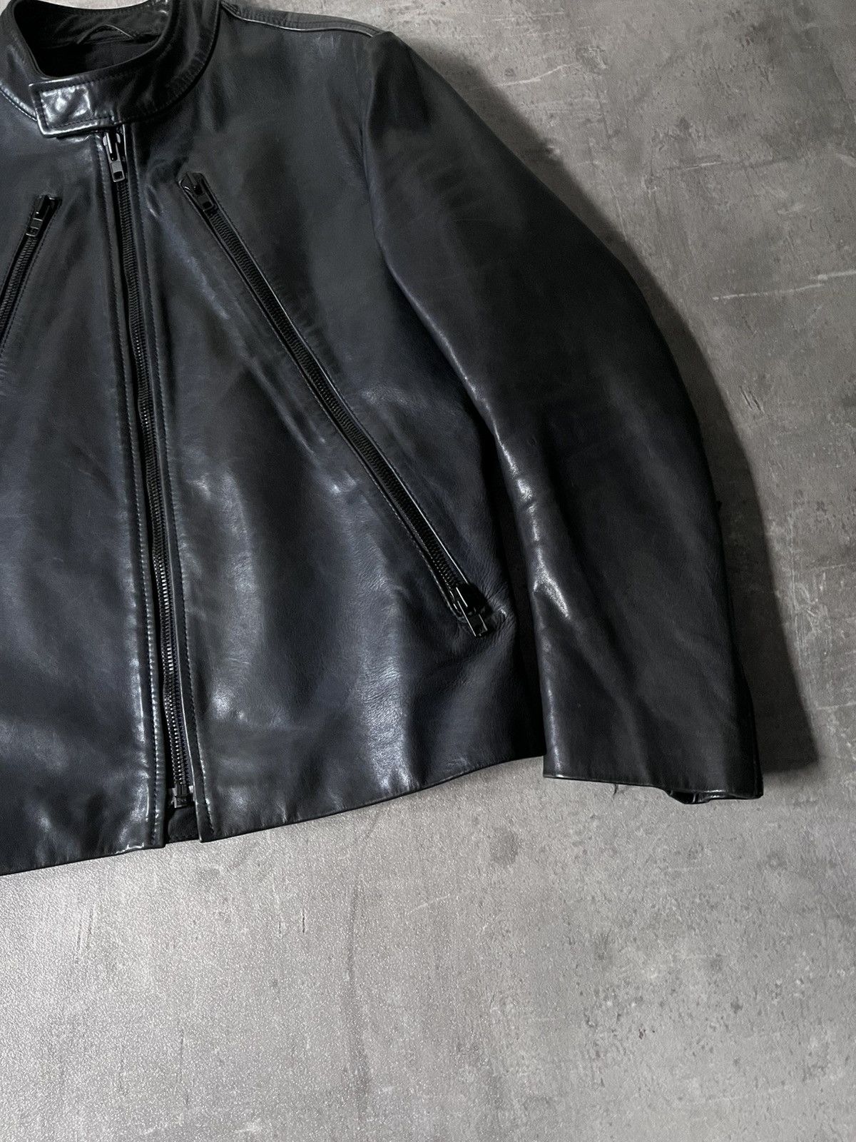 Maison Margiela Maison Margiela S/S 2011 5 zip leather jacket dark blue Size US M / EU 48-50 / 2 - 3 Thumbnail