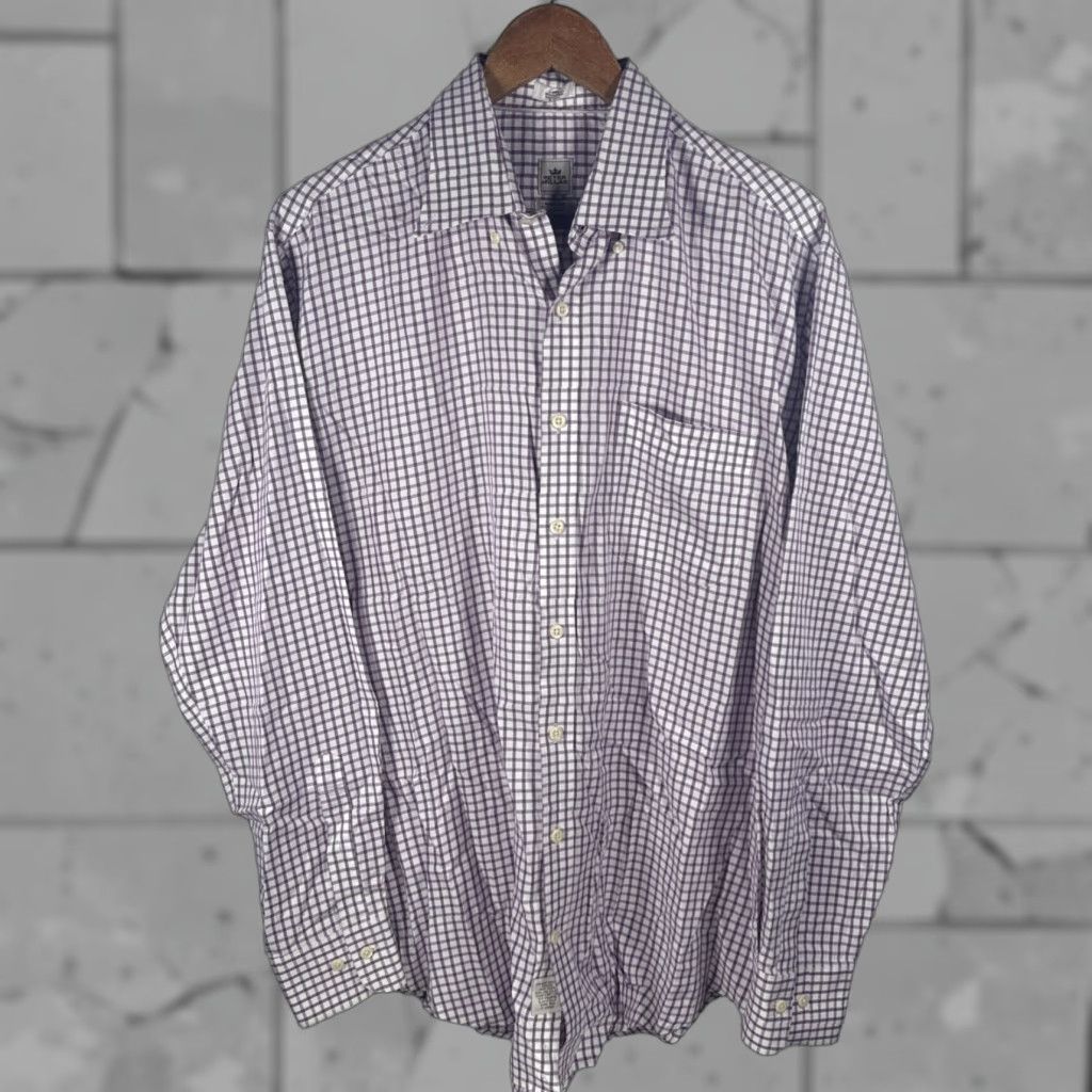 Peter Millar Peter Millar Nanoluxe Easycare Purple Plaid Longsleeve Shirt Mens Size L Size US L / EU 52-54 / 3 - 1 Thumbnail