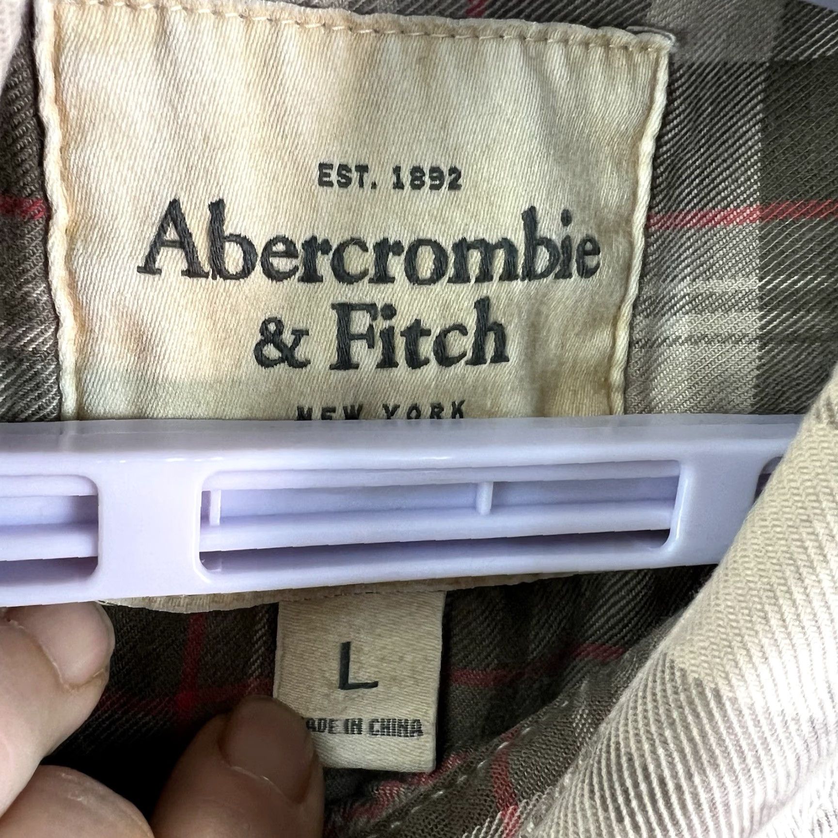 Abercrombie & Fitch VINTAGE Abercrombie & Fitch Men's Shirt Long Sleeve Plaid Button-Up Tan Cotton Casual Size L Size US L / EU 52-54 / 3 - 7 Thumbnail