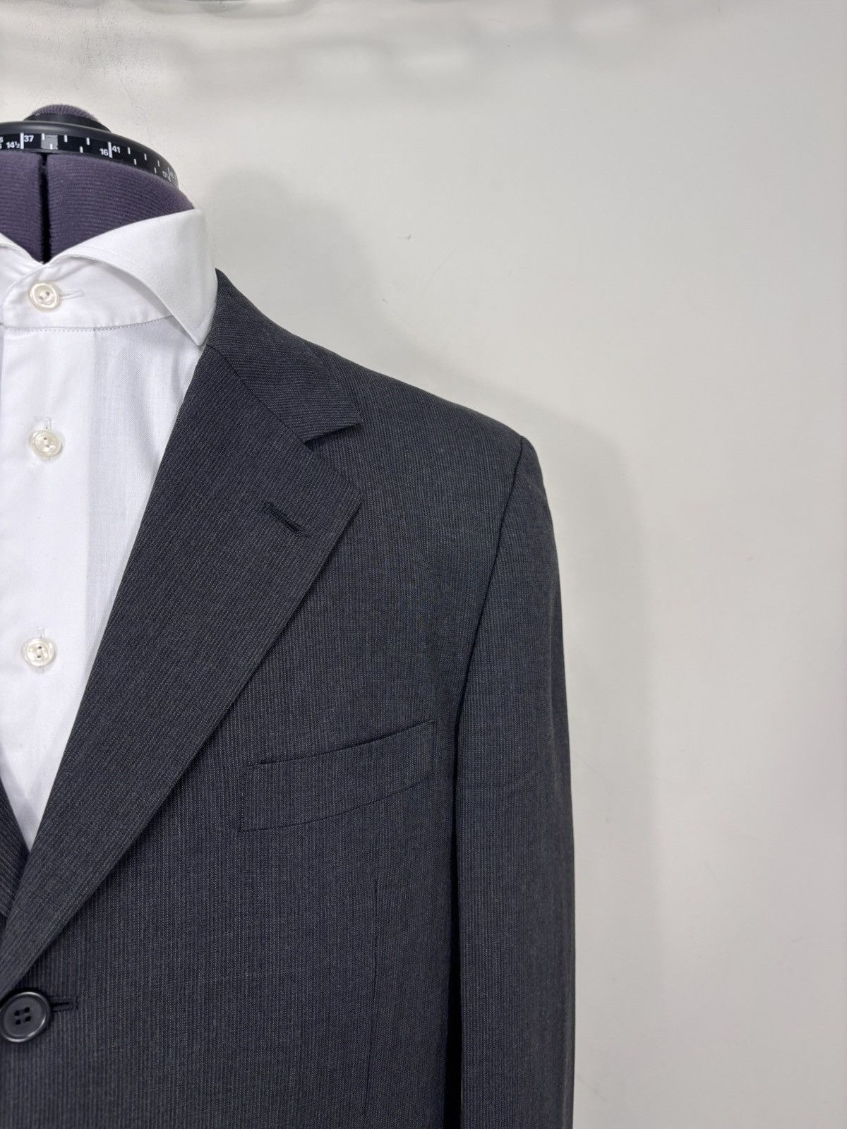 Japanese Brand Tapstory Japan Men’s Dark Gray Wool Blend Blazer Jacket Size 44R - 3 Thumbnail