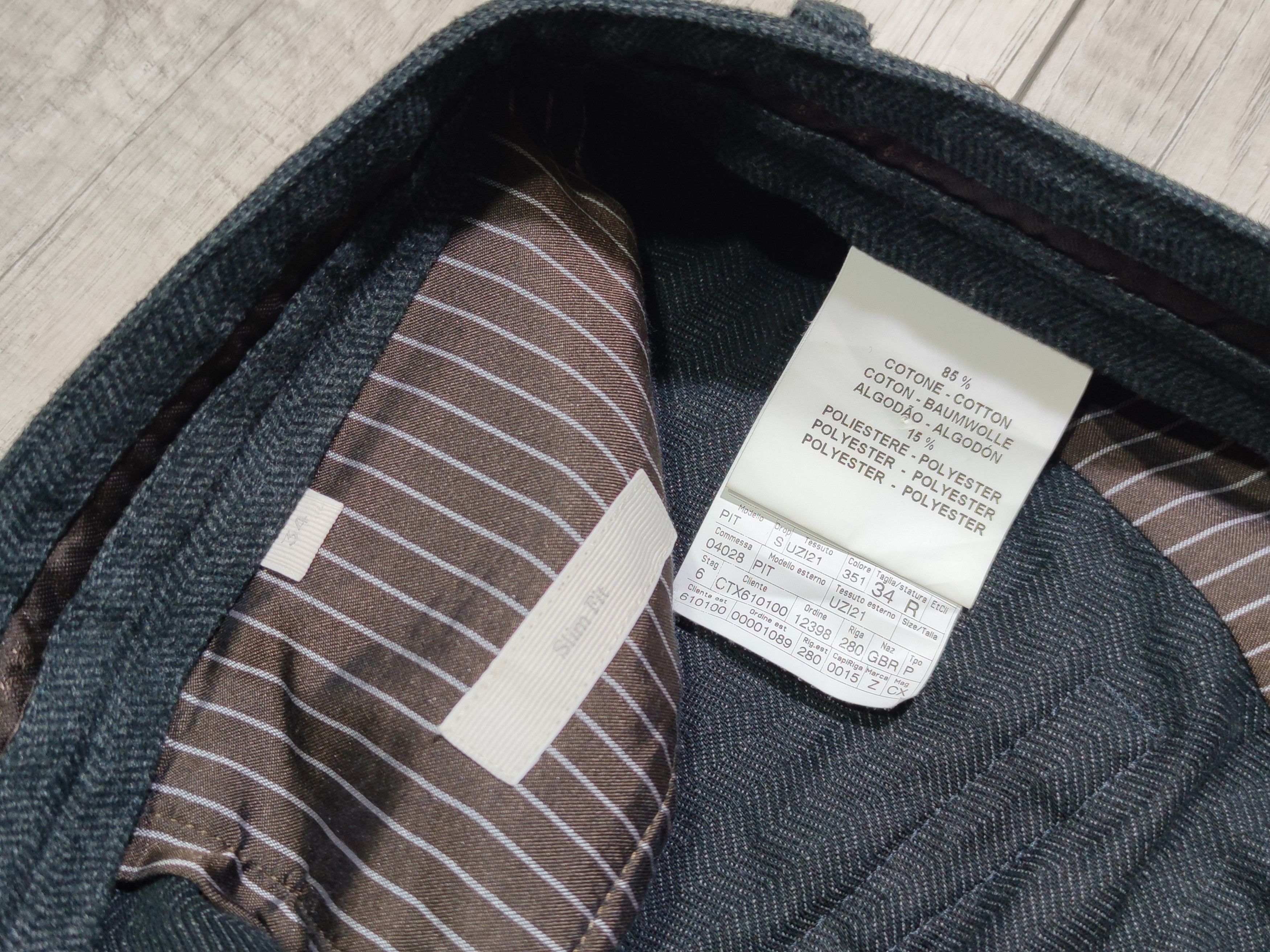 Ermenegildo Zegna Ermenegildo Zegna Gray Cotton Pit Pants Size US 34 / EU 50 - 11 Thumbnail
