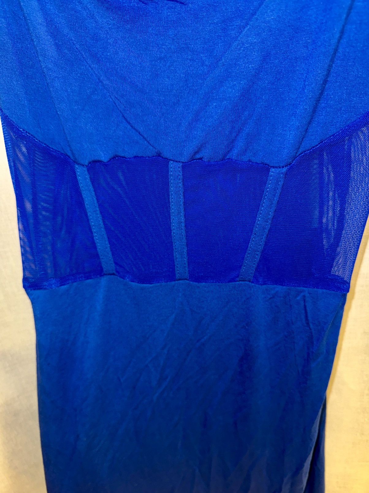 Fashion Nova Fashion Nova Royal Blue Sheer-Panel High-Slit Midi Dress Size S / US 4 / IT 40 - 5 Thumbnail
