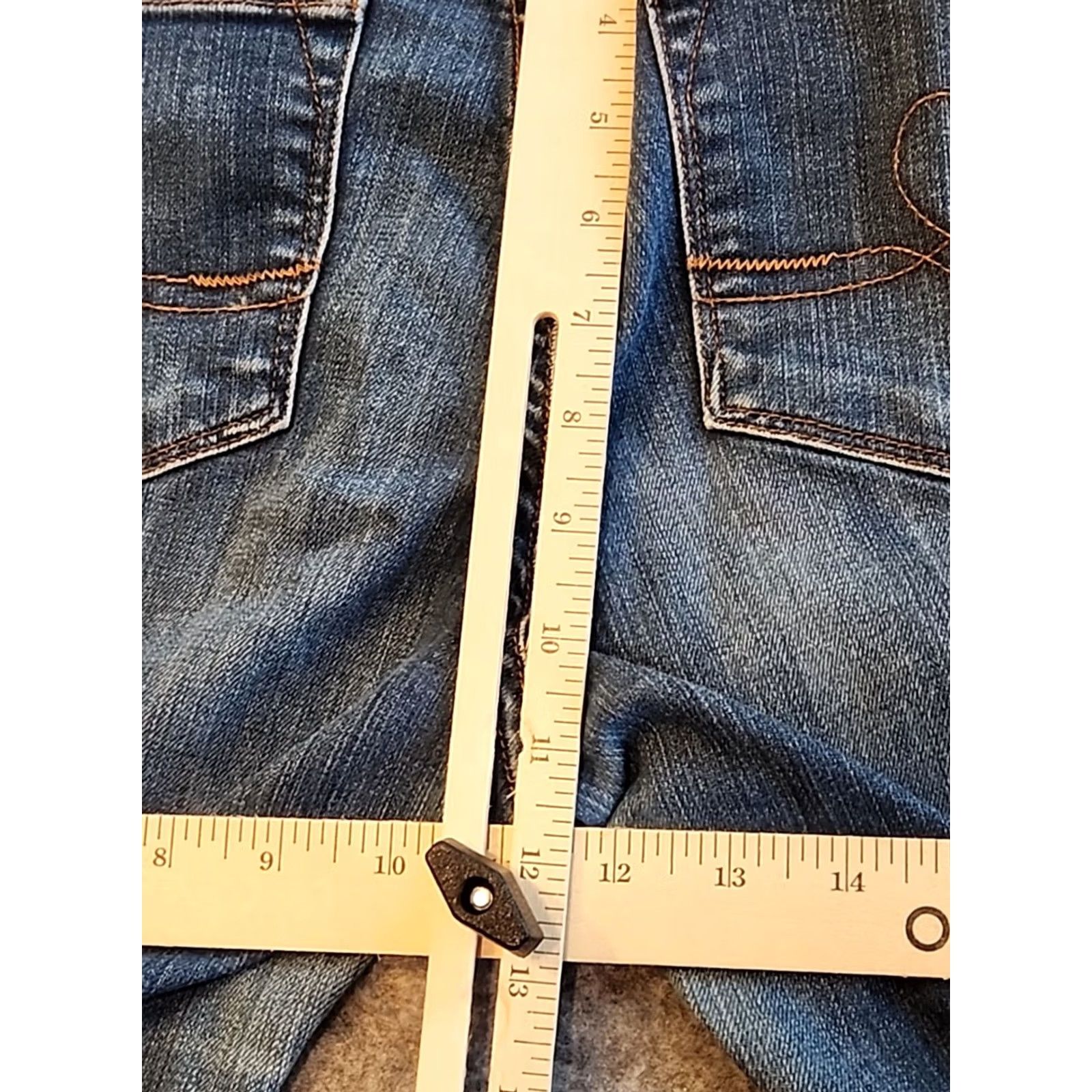 Lucky Brand VINTAGE Lucky Brand Sofia Straight Jeans Womens 8 Dark Blue Denim Straight Leg Stretch Regular Rise Mid 29in Boys/Girls? Size 30" / US 8 / IT 44 - 5 Thumbnail