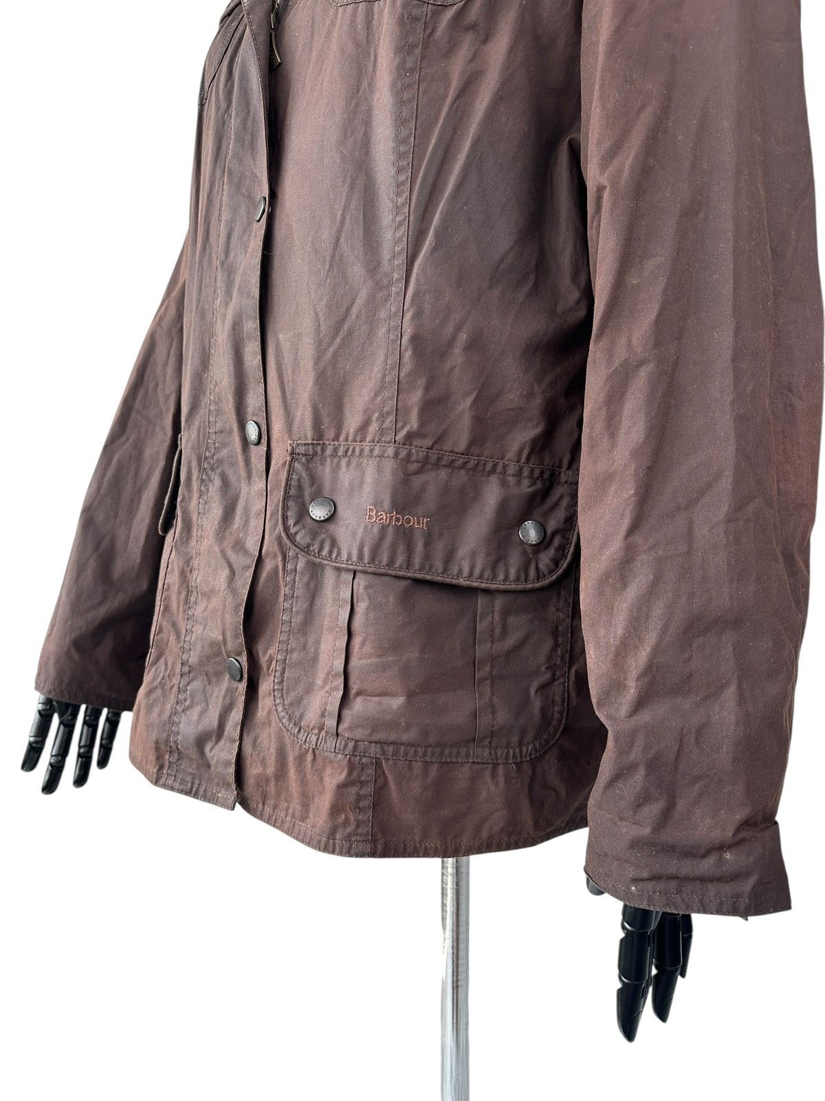 Barbour Ladies BARBOUR Flyweight Wax Utility Brown Coat Jacket UK 18 Size XL / US 12-14 / IT 48-50 - 5 Thumbnail