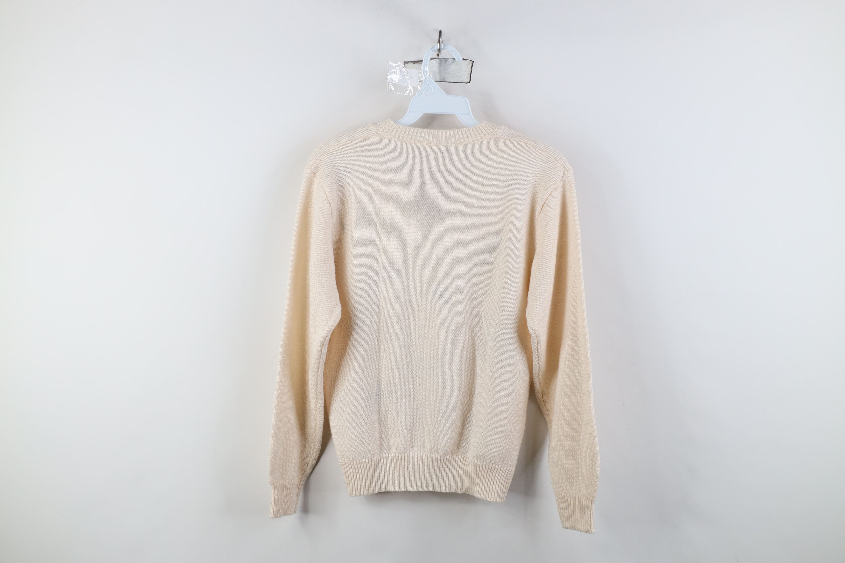 Vintage Vintage 90s Streetwear Needlepoint Flower Ribbed Sweater Size M / US 6-8 / IT 42-44 - 8 Thumbnail