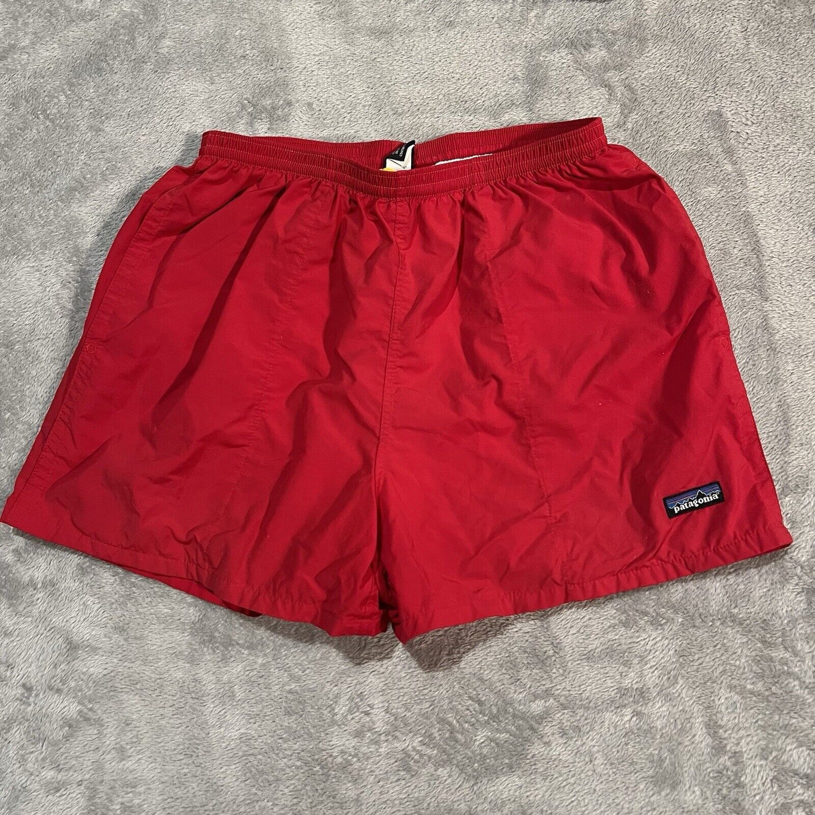 Patagonia Vintage Baggies Shorts Large Red Swim Hiking 90s